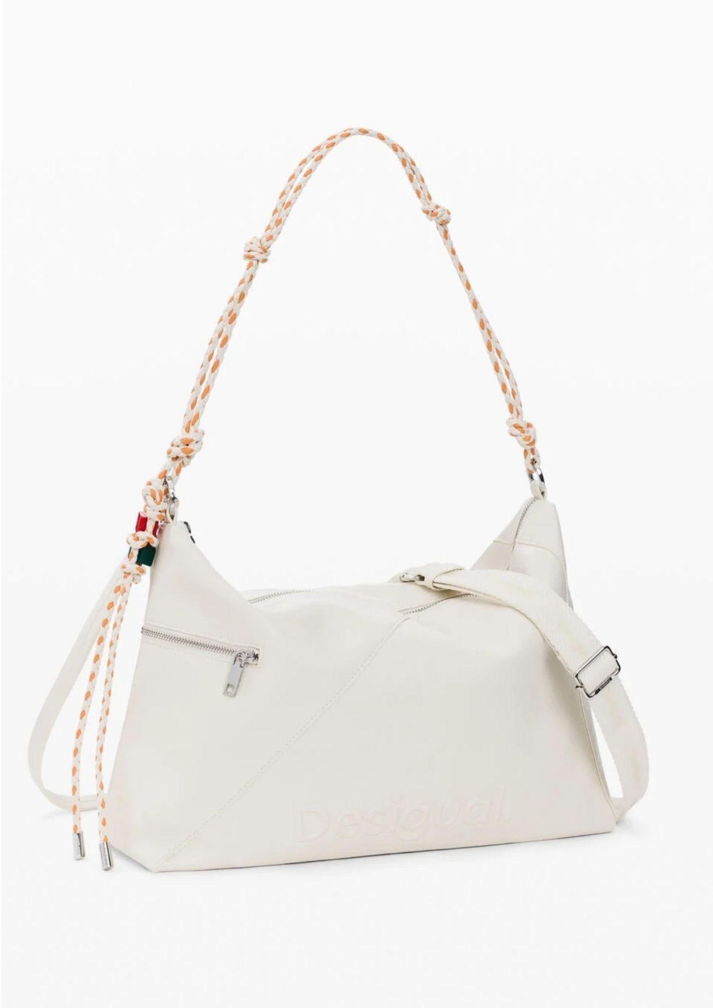 Desigual Borsa Donna Bag Half Logo Leiria 2.0 Ecru 26SAXPA7 1008 DESIGUAL