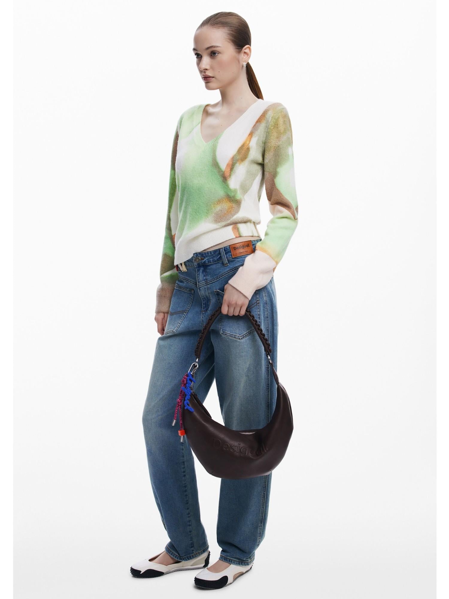 Desigual Borsa a tracolla media con logo 3D Donna Marrone 25WAXPAX 6009 DESIGUAL