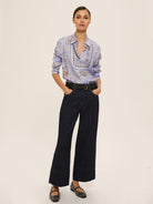 Emme Marella Camicia in twill di viscosa stampata Brunico Donna Azzurro 2525116034200 004 EMME MARELLA