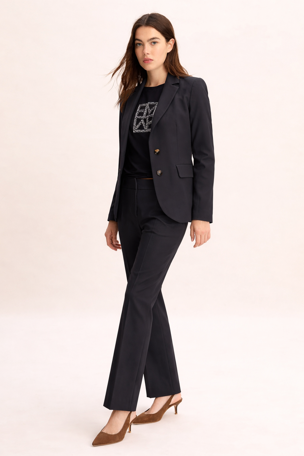 Emme Marella Pantalone Donna Emmfarnese2 Blu 2615131341200 005 EMME MARELLA