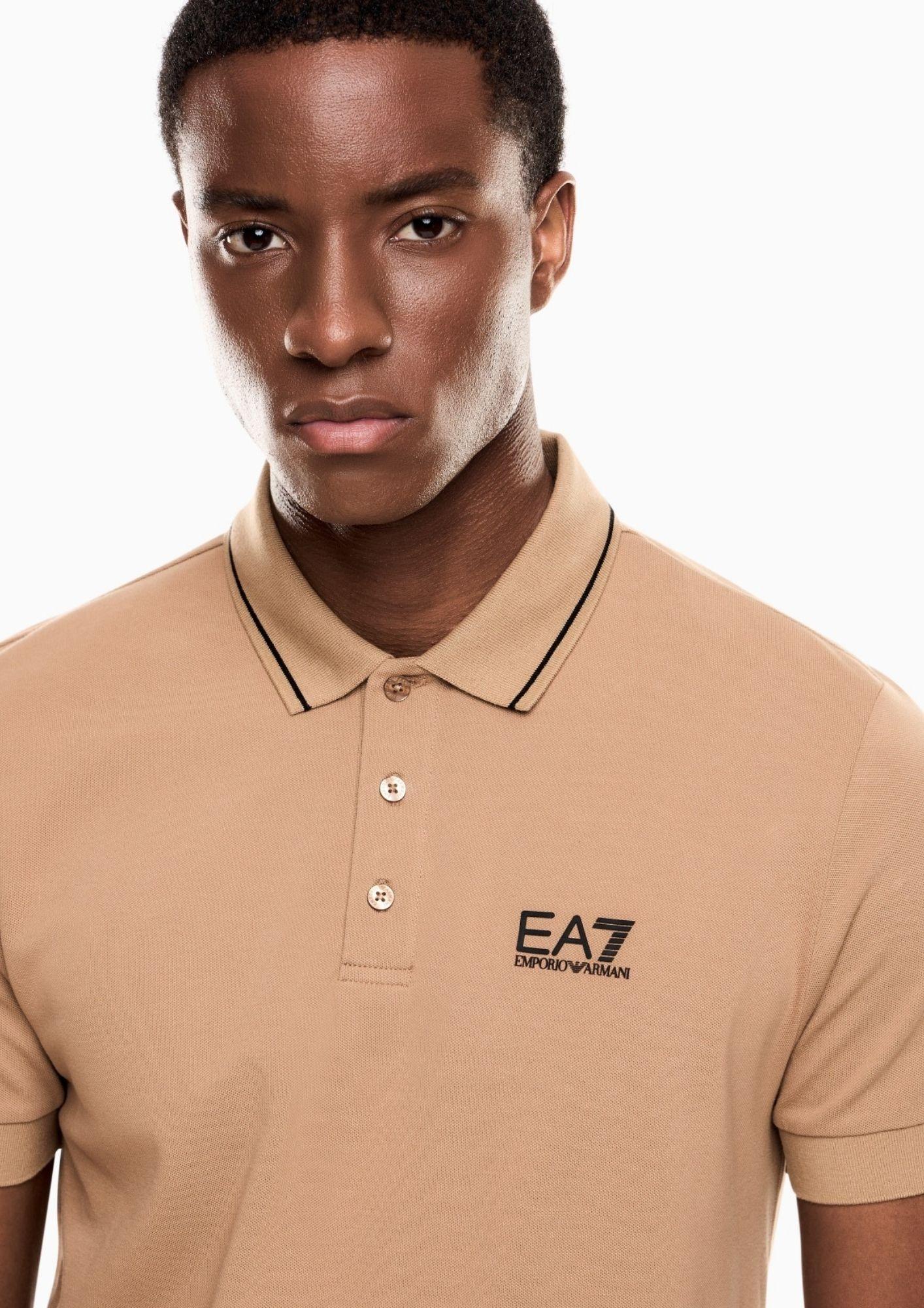 EA7 Emporio Armani Polo Uomo Beige 8NPF16 PJVUZ U6167 EA7 EMPORIO ARMANI
