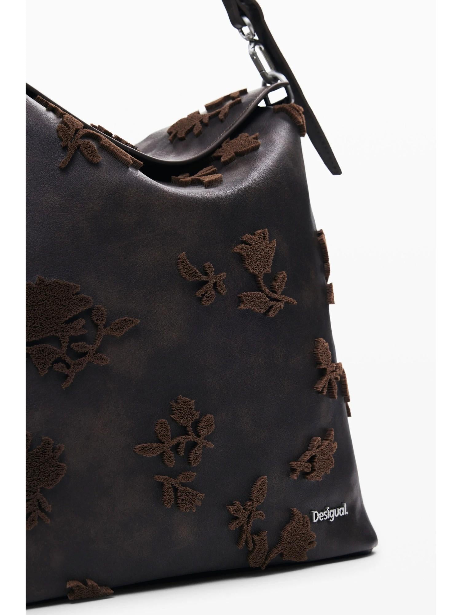 Desigual Zaino convertibile grande con flockati Donna Marrone 25WAKP16 6009 DESIGUAL