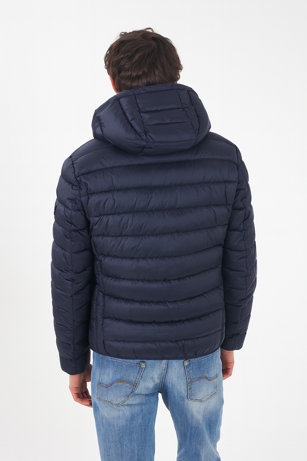 Giubbino Uomo Trapuntato Con Cappuccio Blu J876 QG00 0713 YES ZEE