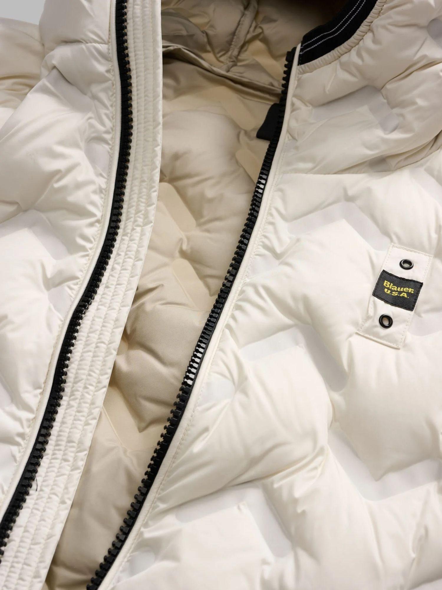 Blauer Piumino Uomo Piery Bianco neve con interno beige BLUC03233 7308 102 BLAUER