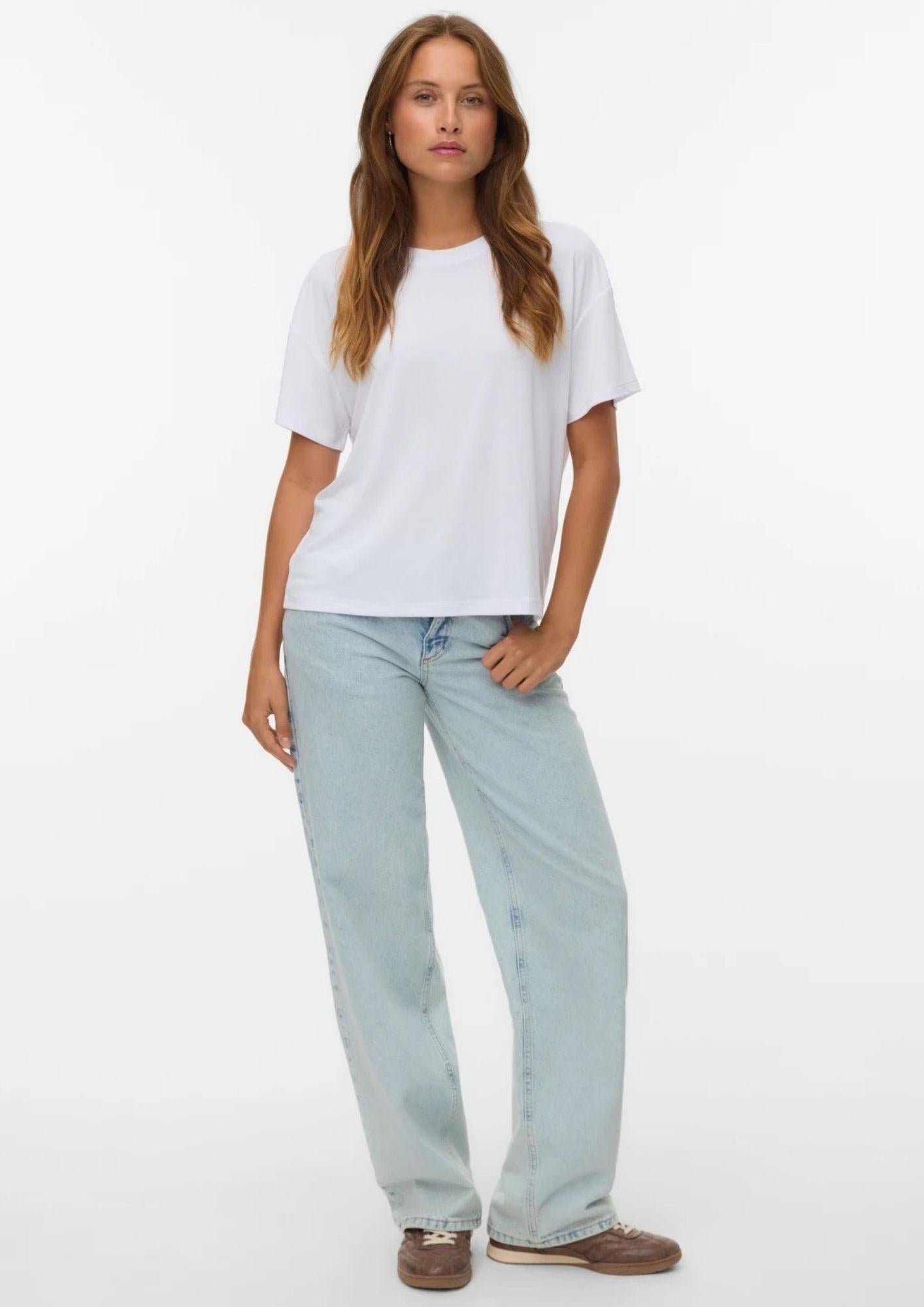 Vero Moda T-Shirt Donna Filli Bianca 10334654 Bright White VERO MODA