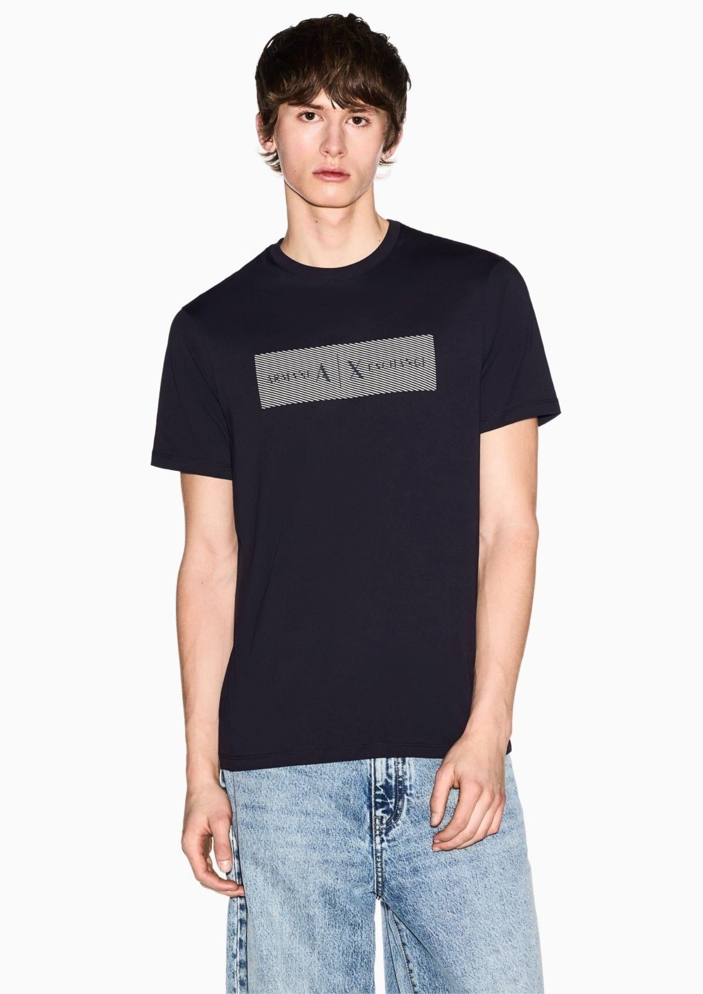 Armani Exchange T-Shirt Uomo Blu Navy XM002472 AF10356 UB101 ARMANI EXCHANGE
