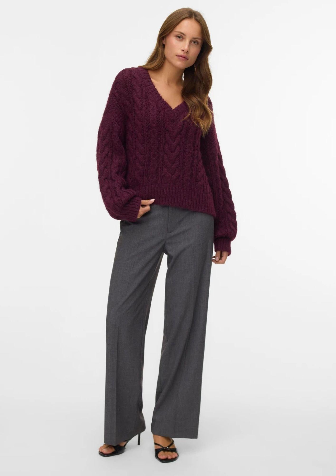 Vero Moda Pantalone Donna Texas Grigio 10334103 Dark Grey Melange VERO MODA