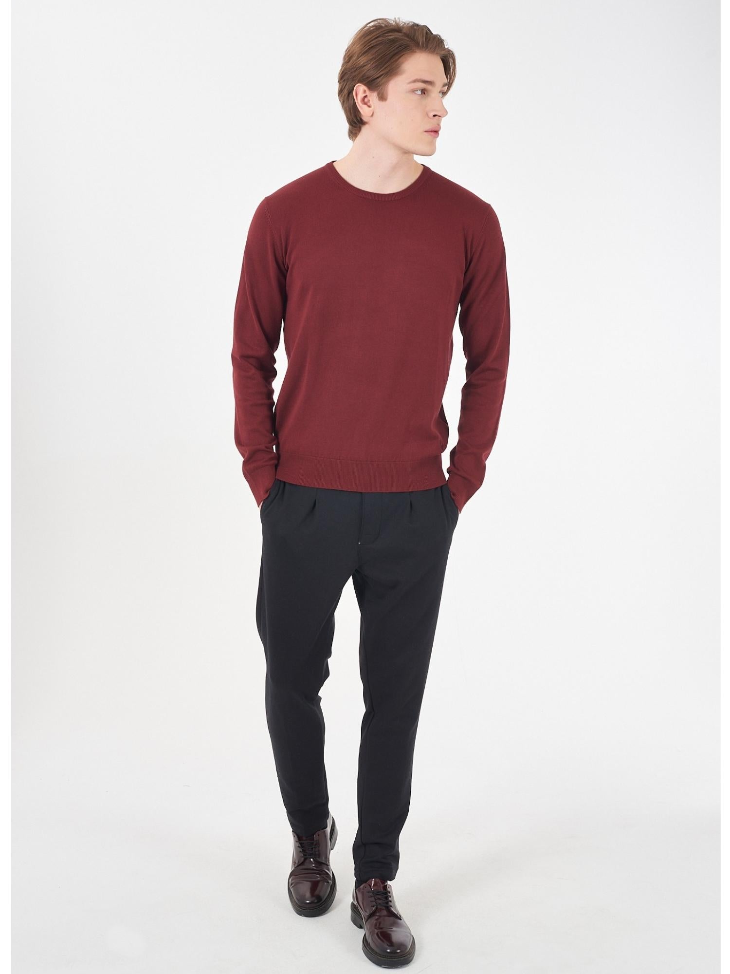 Yes Zee Maglia Girocollo Uomo Bordeaux M855 ML00 0516 YES ZEE