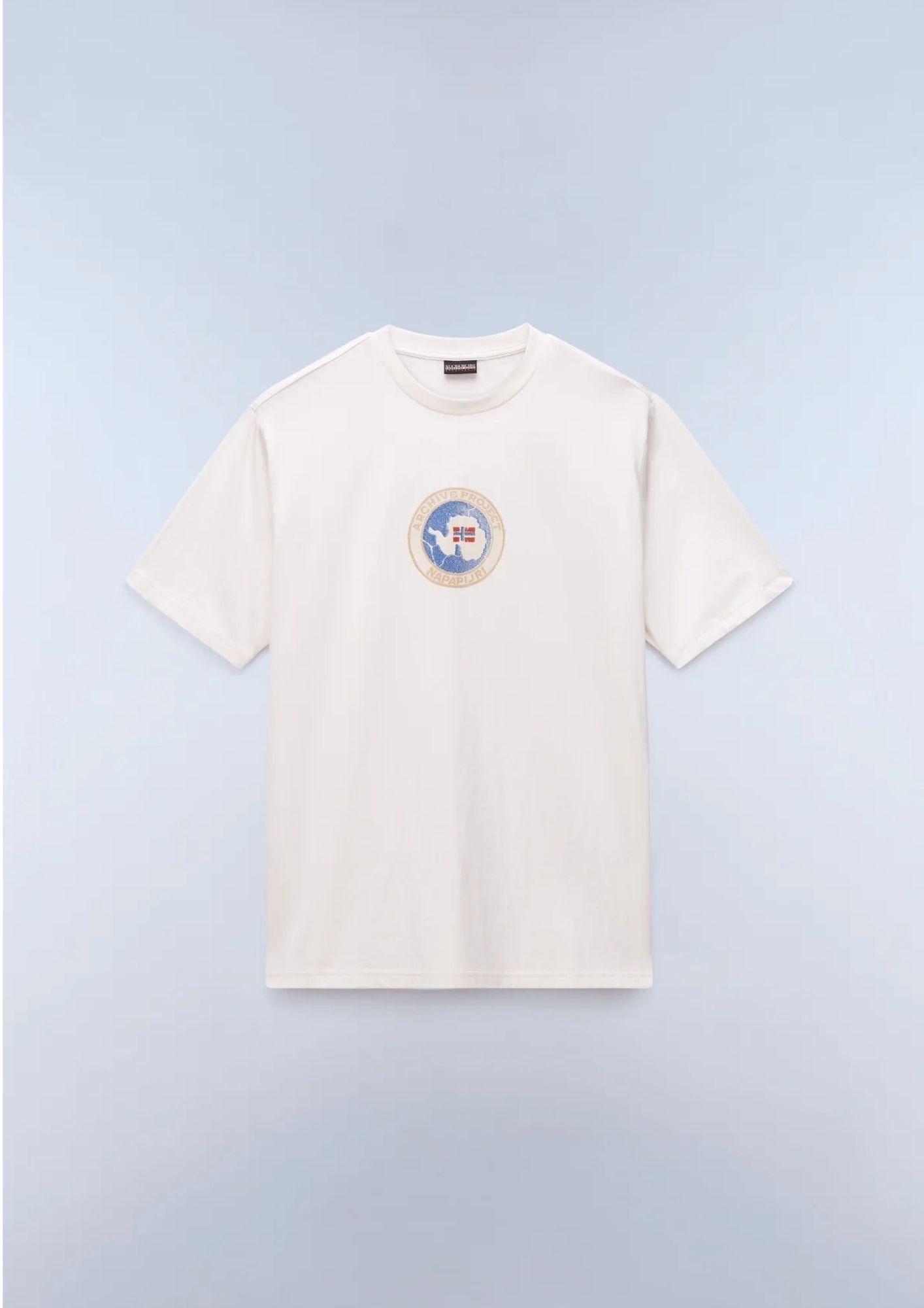 Napapijri T-Shirt Uomo Phos Bianca NP0A4G5A N1A NAPAPIJRI