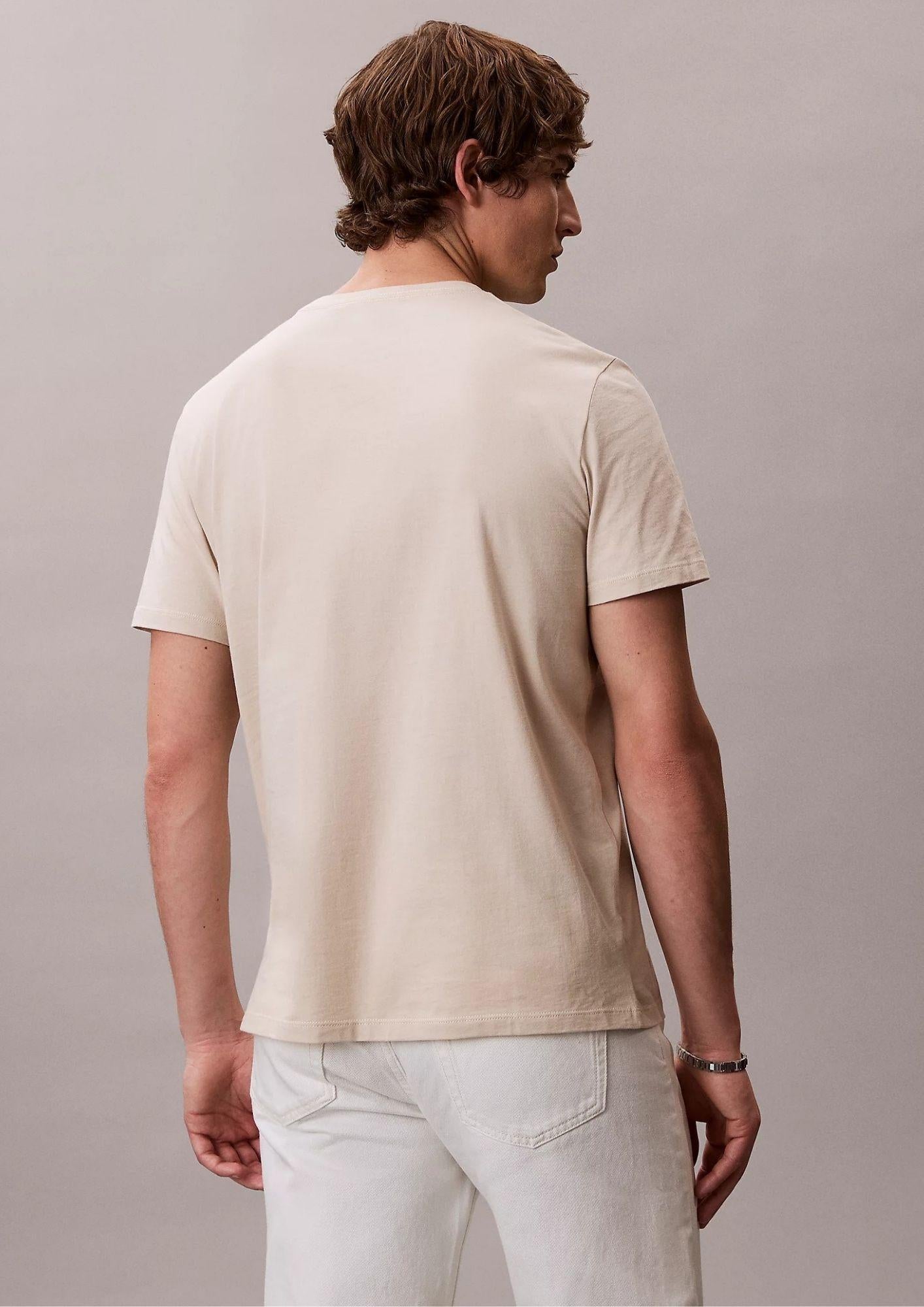 Calvin Klein T-Shirt Uomo Beige LV04RB866G 2JX CALVIN KLEIN