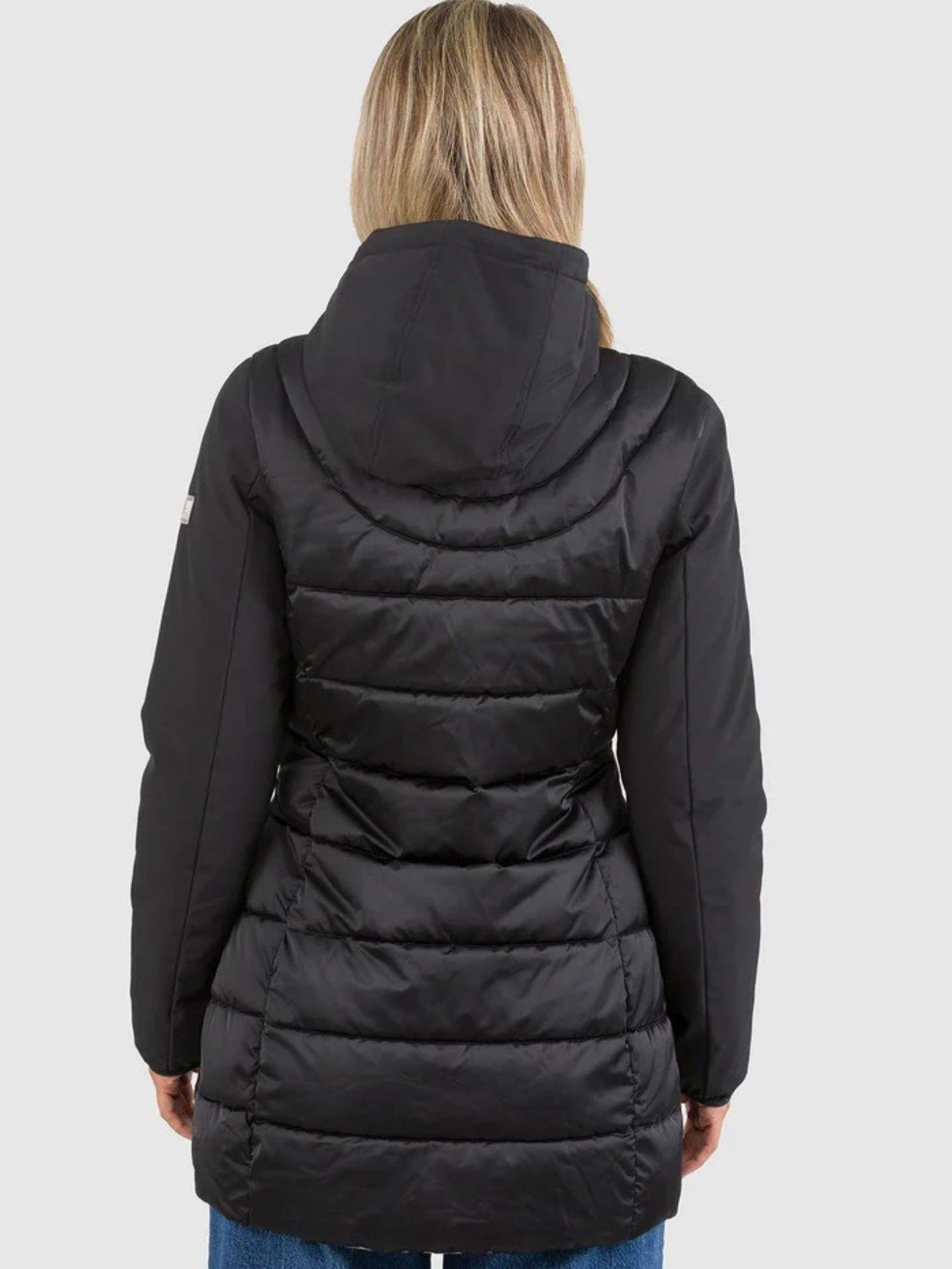 Yes Zee Giacca Lunga Donna Nera O045 M800 0801 YES ZEE