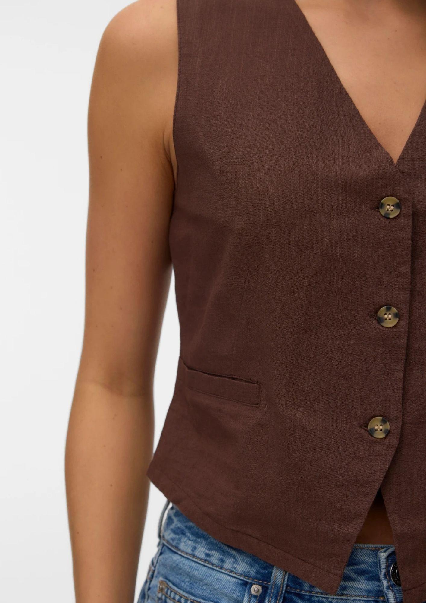 Vero Moda Top Donna Caia Marrone 10333795 Chocolate Martini VERO MODA
