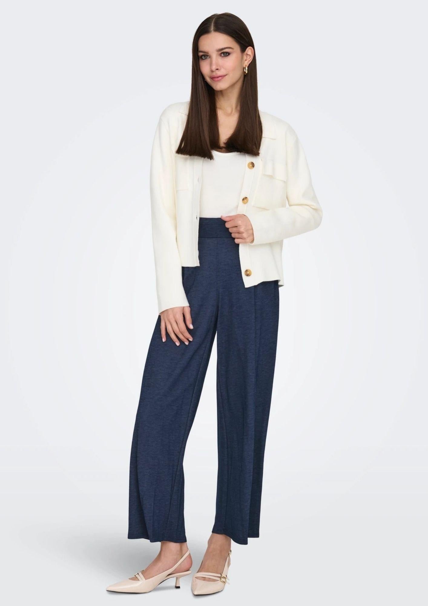 Jacqueline De Yong Pantalone Donna Birdie Blu 15320882 Black Iris JACQUELINE DE YONG