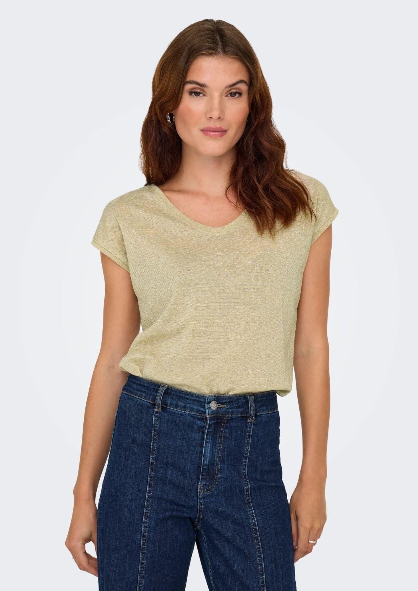 Top Only Donna Silvery Oro 15136069 Gold Colour ONLY