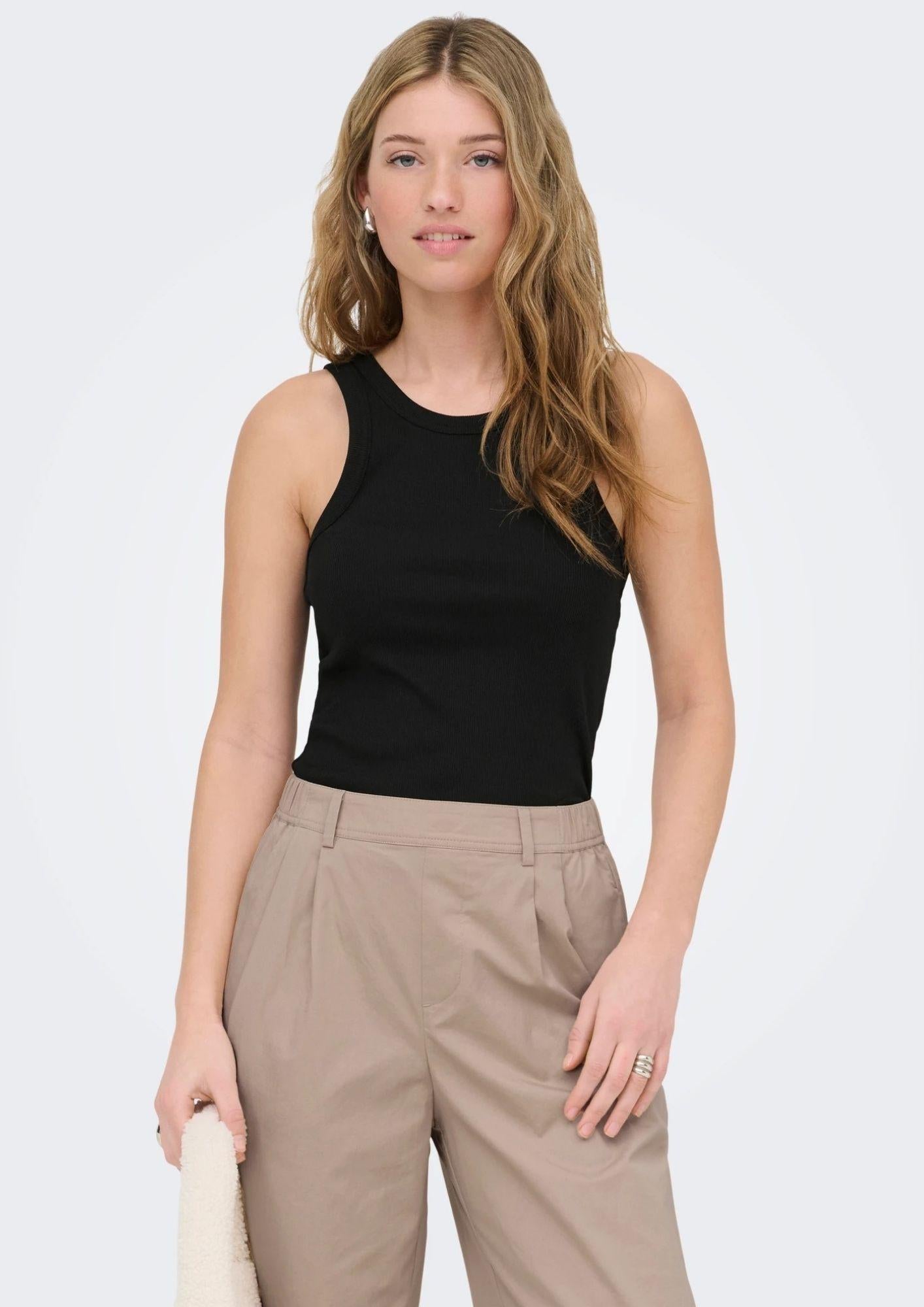 Only Canottiera Donna Val Nera 15371705 Black ONLY