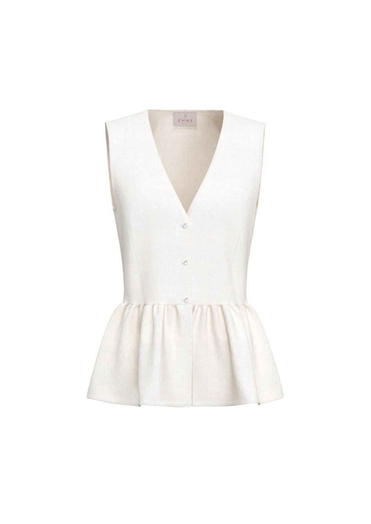 Emme Marella Top Donna Emmelmo Bianco 2615161102200 001 EMME MARELLA