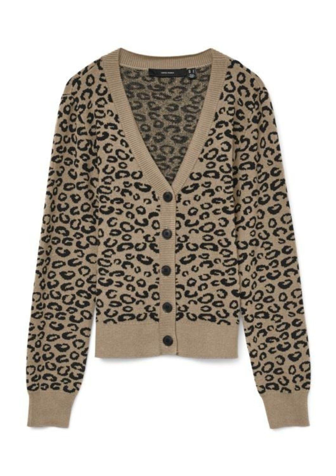 Vero Moda Cardigan Donna Nancy Marrone Silver Mink 10331454 Silver Mink W. BLACK LEO VERO MODA