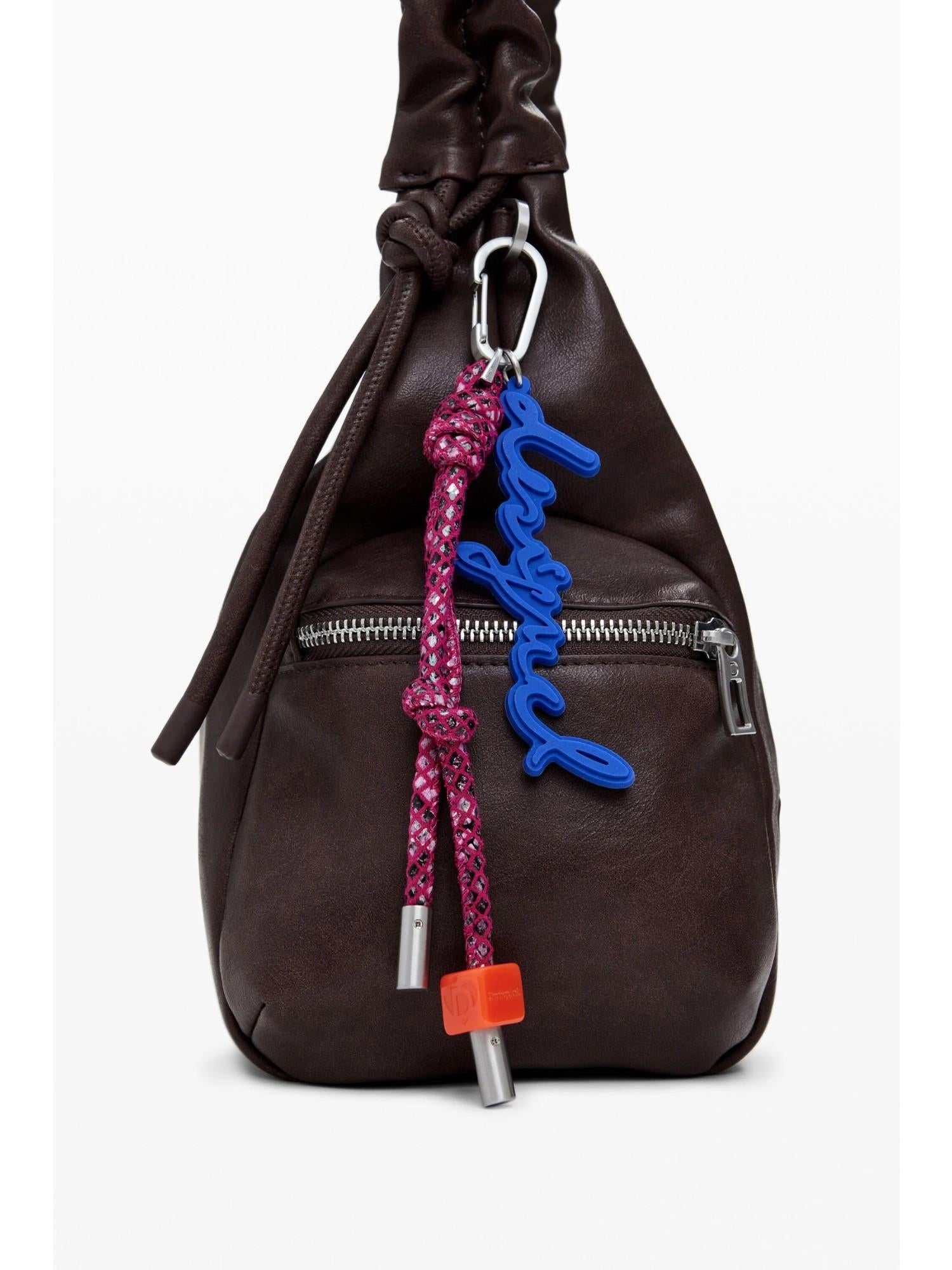 Desigual Borsa logo 3D con manico arricciato media Donna Marrone 25WAXPAY 6009 DESIGUAL