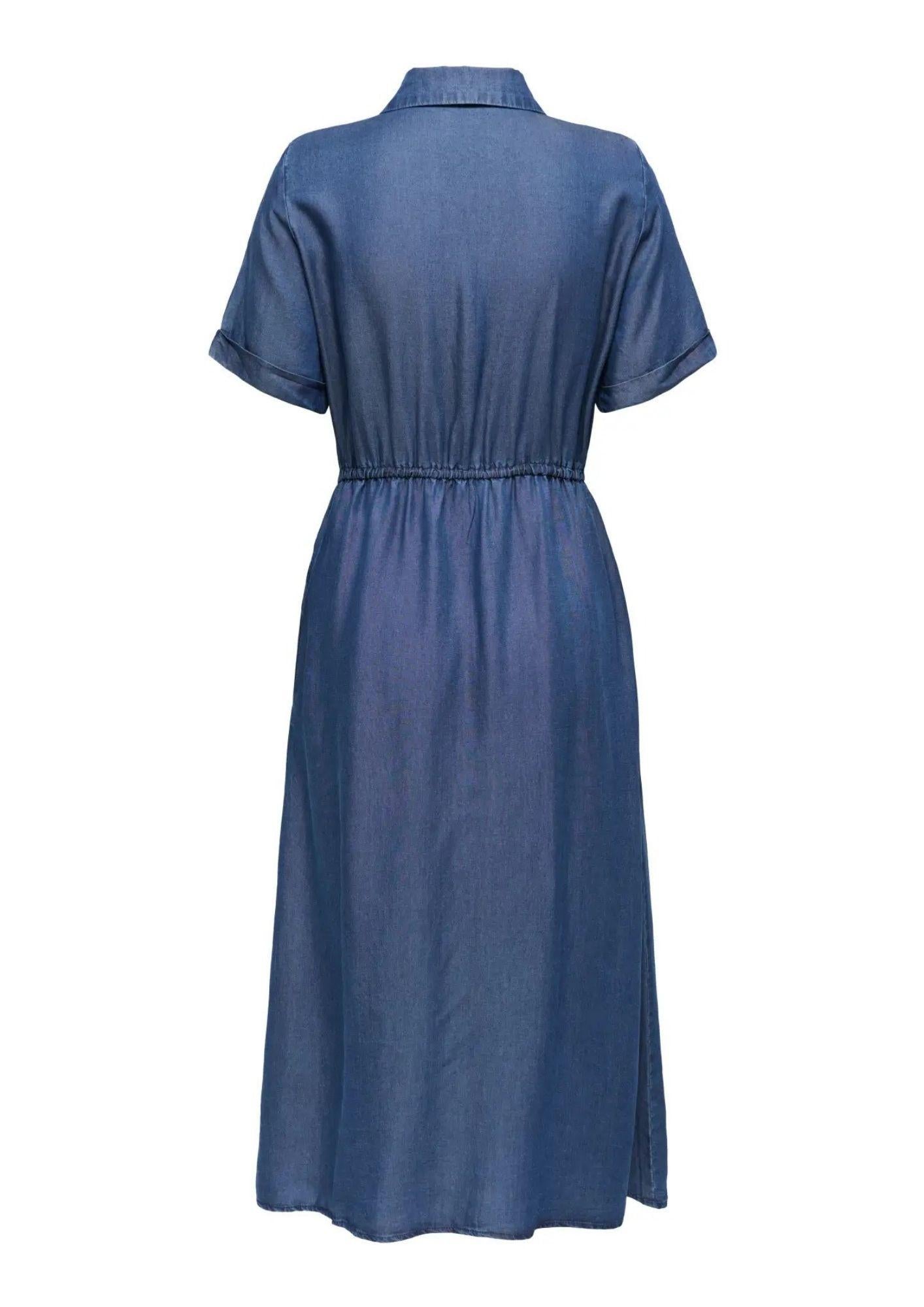 Only Abito Donna Charis Blu Denim Scuro 15363971 Dark Blue Denim ONLY