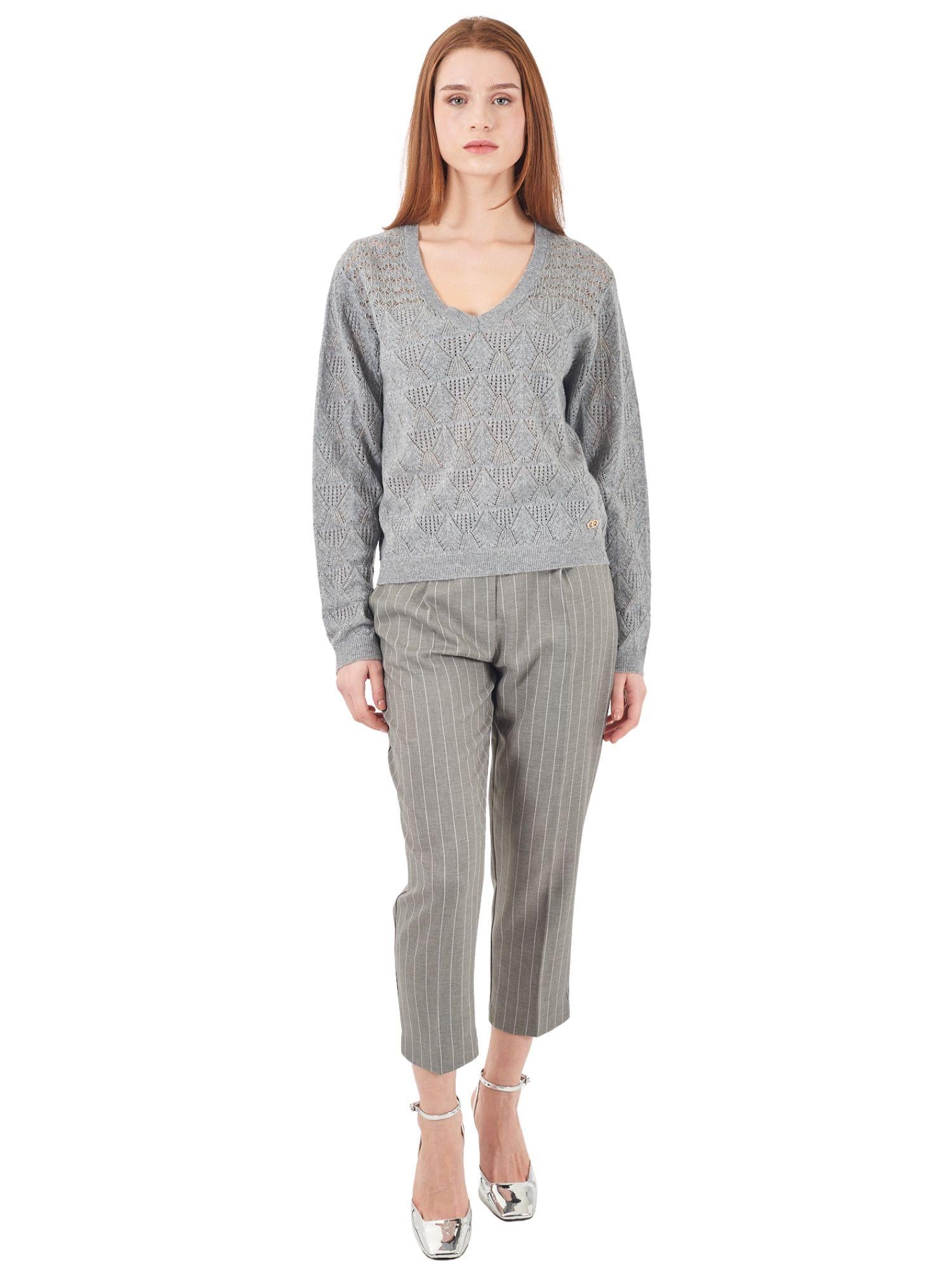 Yes Zee Maglia Donna Grigia M019 IQ00 0809 YES ZEE