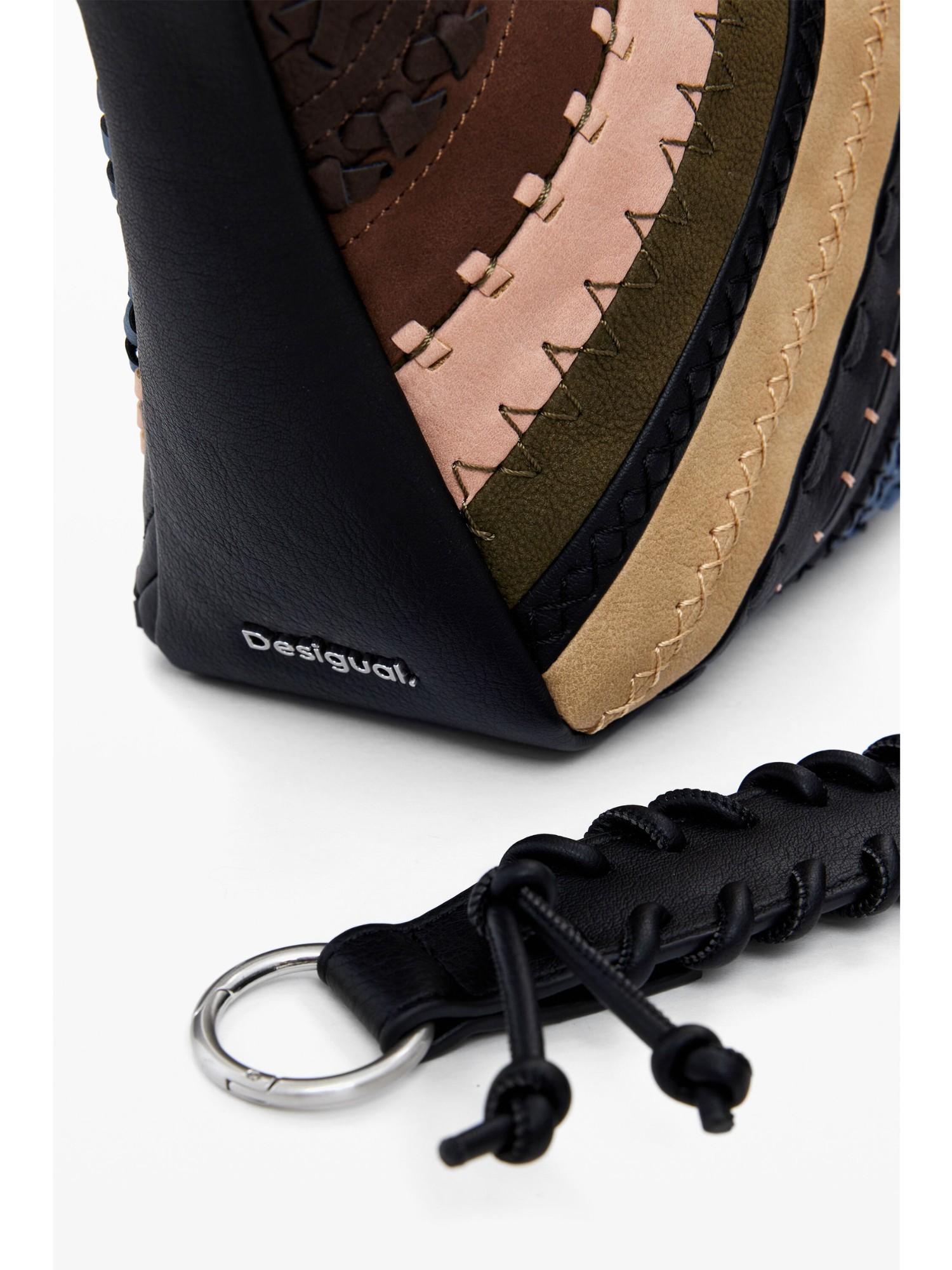 Desigual Borsa a spalla patchwork media Donna Marrone 25WAXP78 6000 DESIGUAL