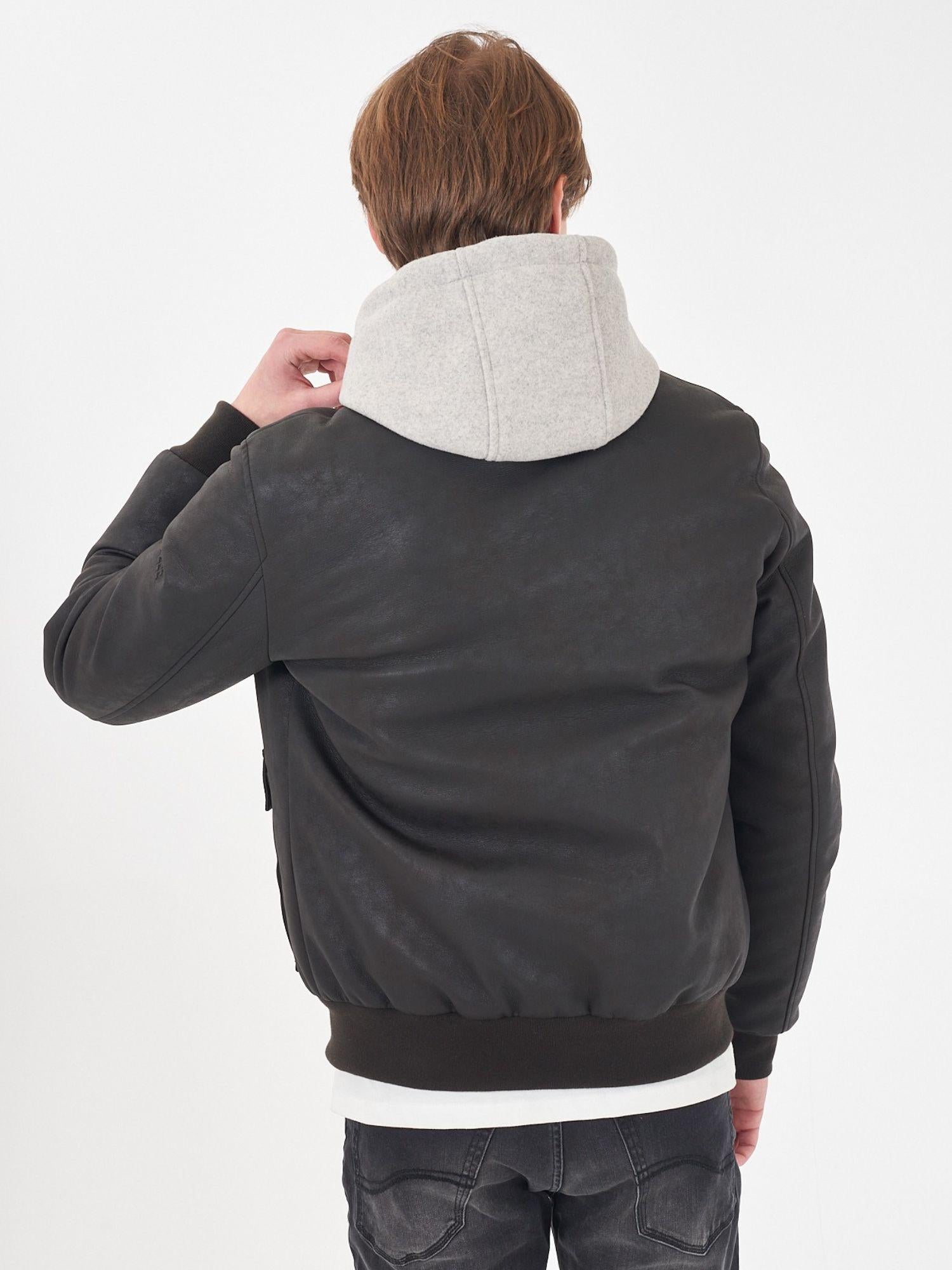 Yes Zee Giubbino Uomo Bomber Marrone Testa di Moro J830 B900 0215 YES ZEE