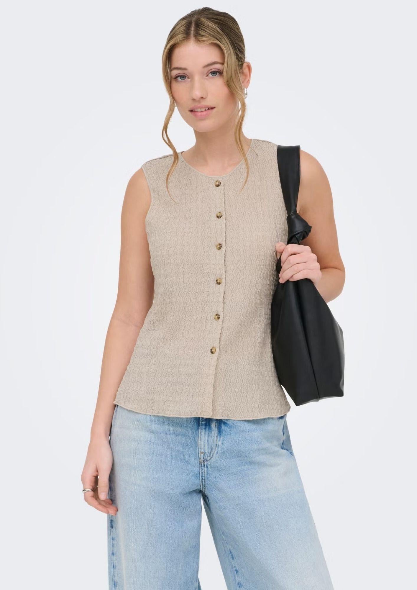 Only Top Donna Ilse Grigio Argento 15374601 Silver Lining ONLY