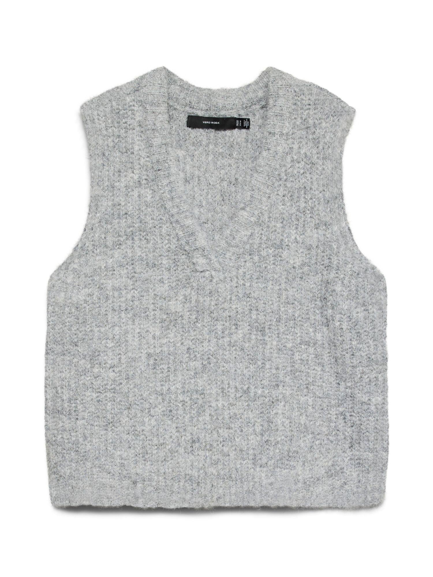 Vero Moda Maglione Smanicato Donna Novah Medium Grey Melange 10339078 Medium Grey Melange VERO MODA