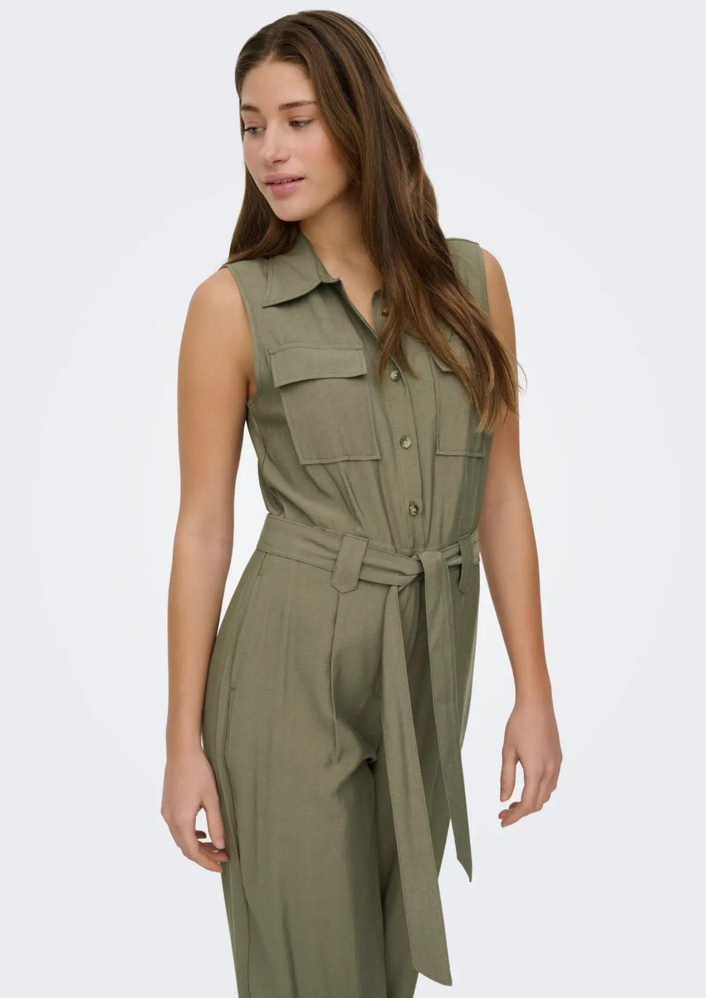 Only Tuta Donna Tila Verde 15367397 Stone Gray ONLY