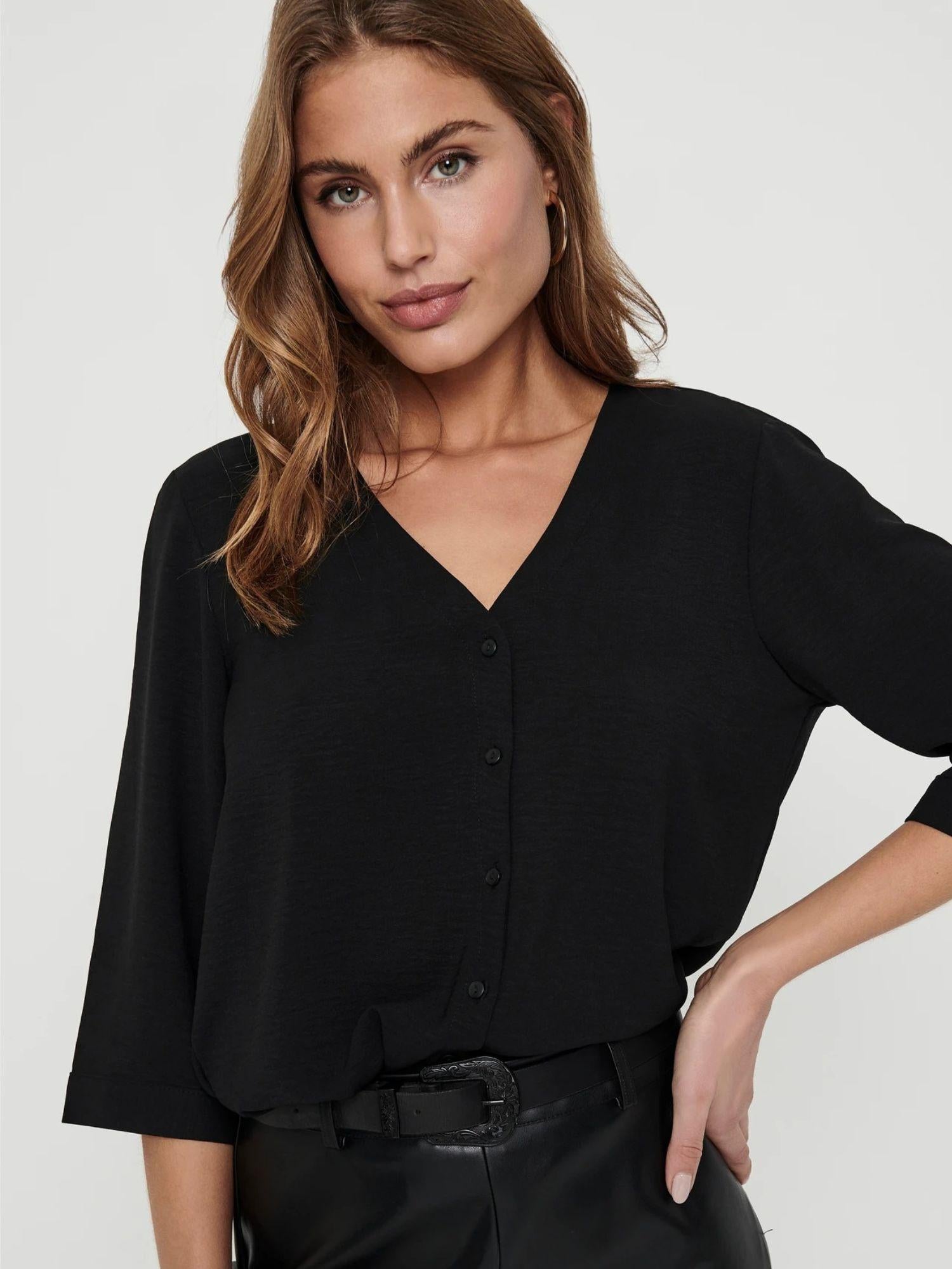 Jacqueline De Yong Camicia Donna Nero Jdylion 15225654 Black JACQUELINE DE YONG