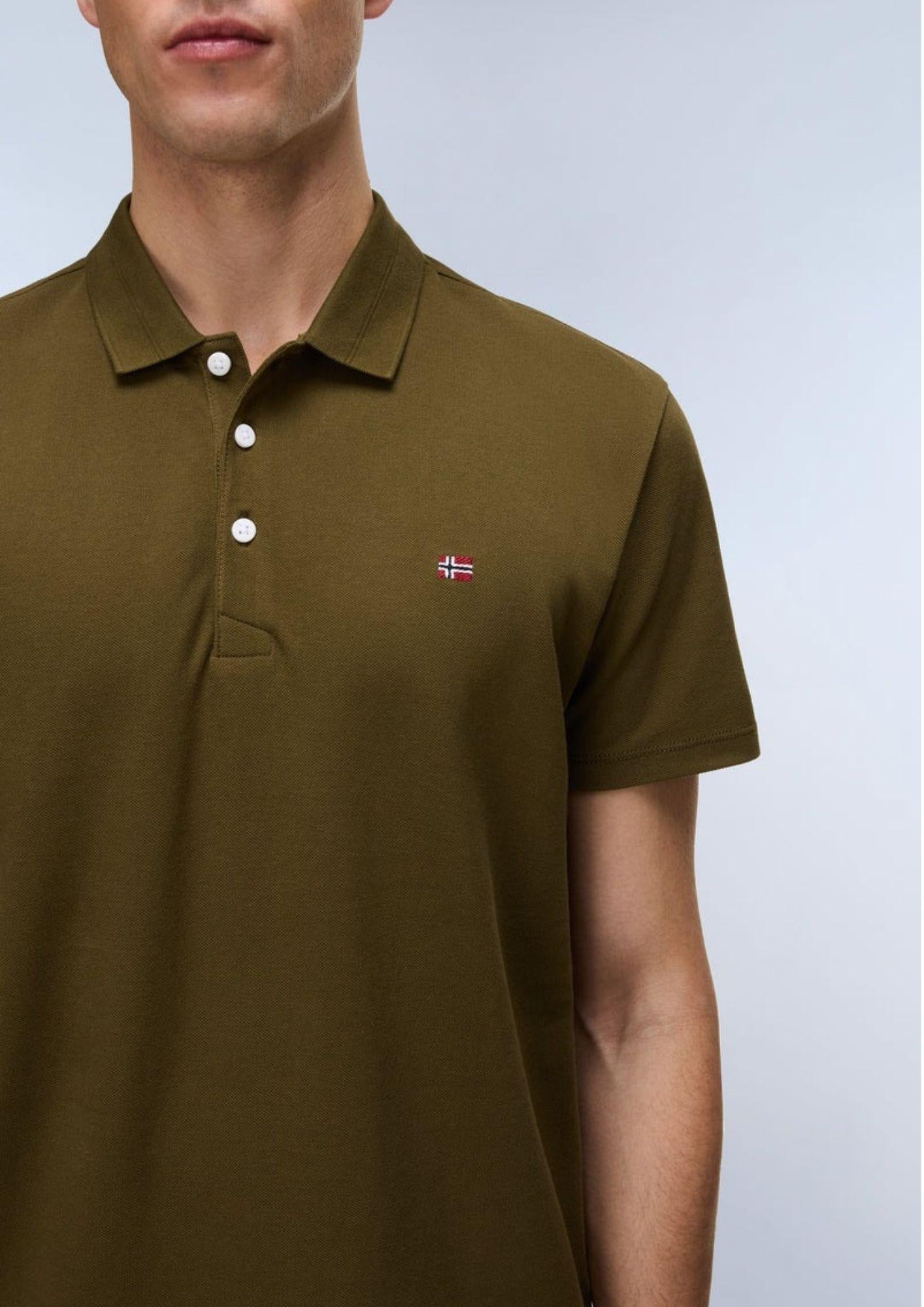 Napapijri Polo Uomo Ealis Verde Oliva Scuro NP0A4H8B G3A NAPAPIJRI