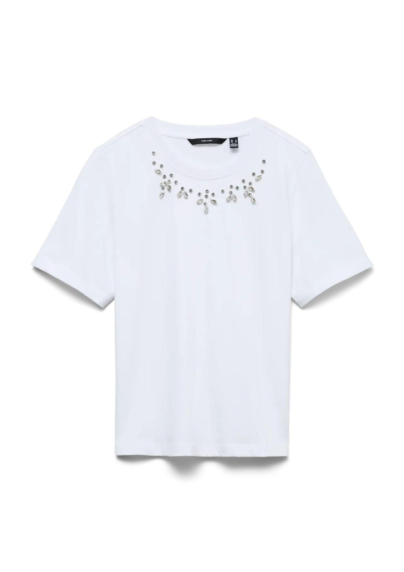 Vero Moda T-Shirt Donna Sif Bianca 10330329 Bright White VERO MODA