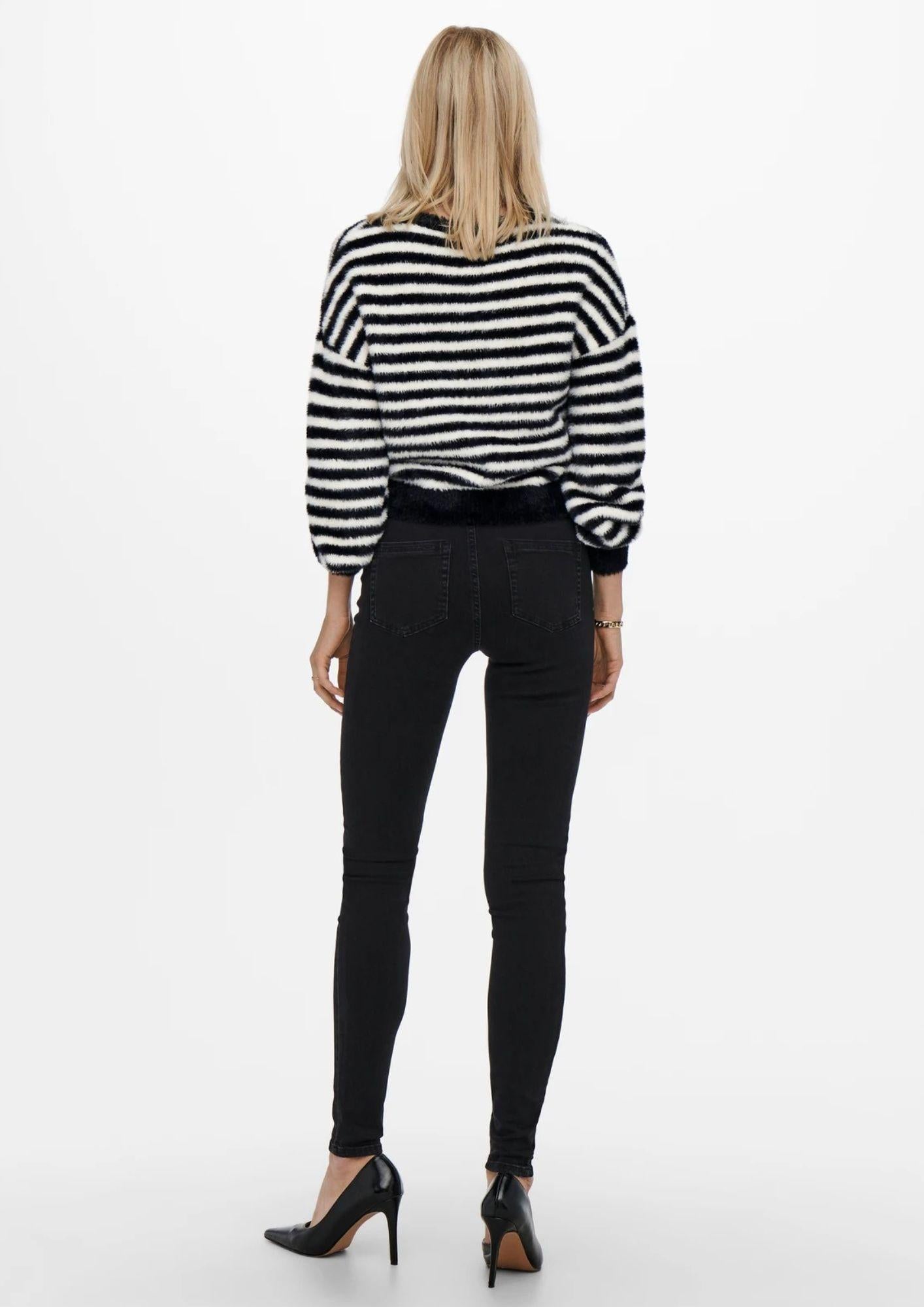 Only Maglione Donna Piumo Nero Egret 15235973 Black W. EGRET ONLY