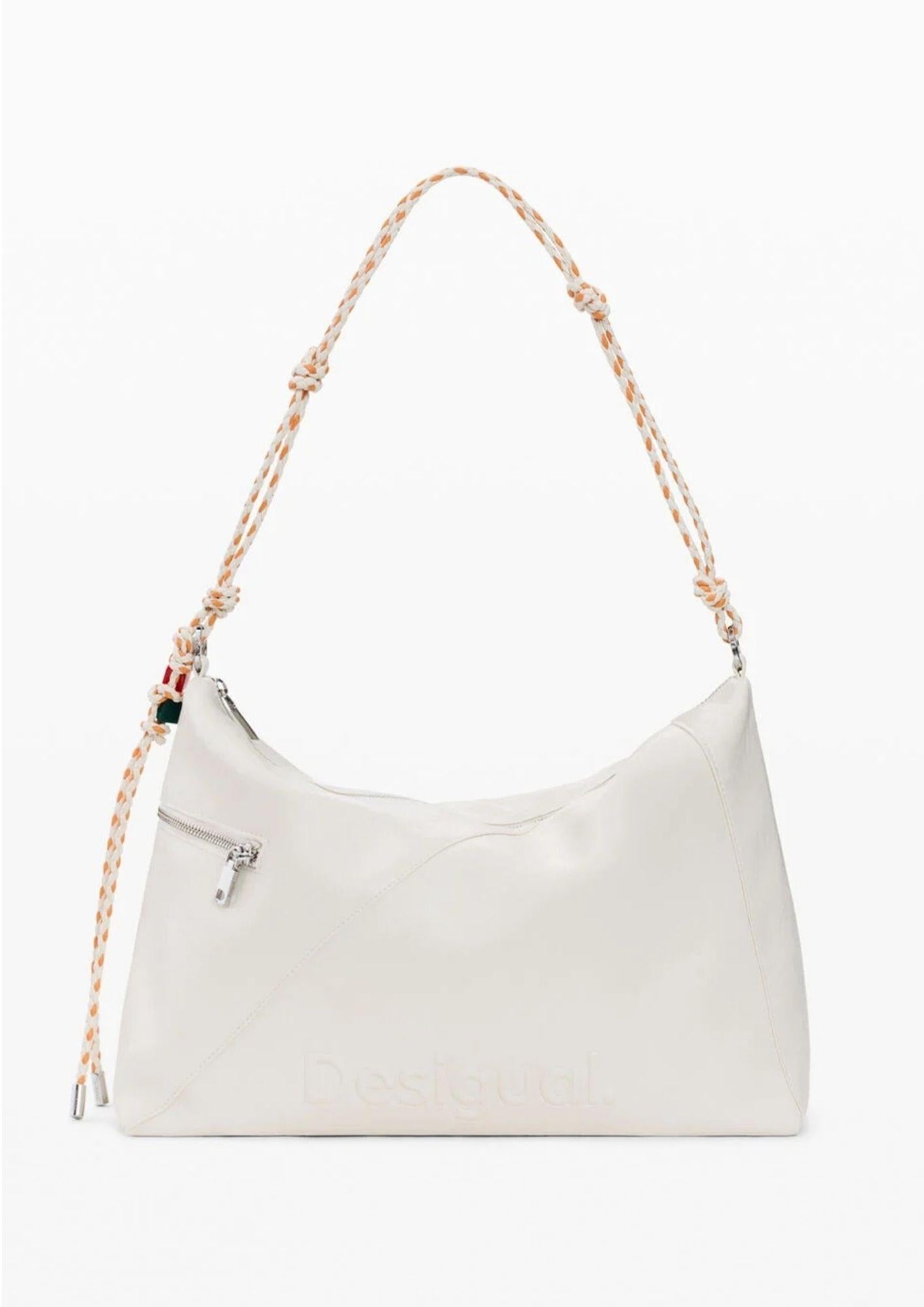 Desigual Borsa Donna Bag Half Logo Leiria 2.0 Ecru 26SAXPA7 1008 DESIGUAL