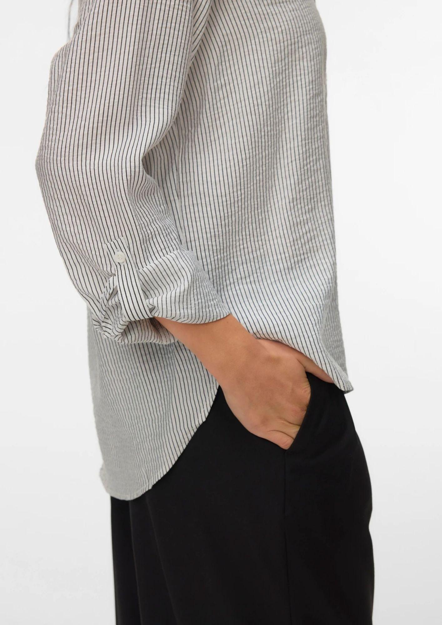 Vero Moda Blusa Donna Kaja Bianca Nera 10340684 Snow White Amanda Black VERO MODA