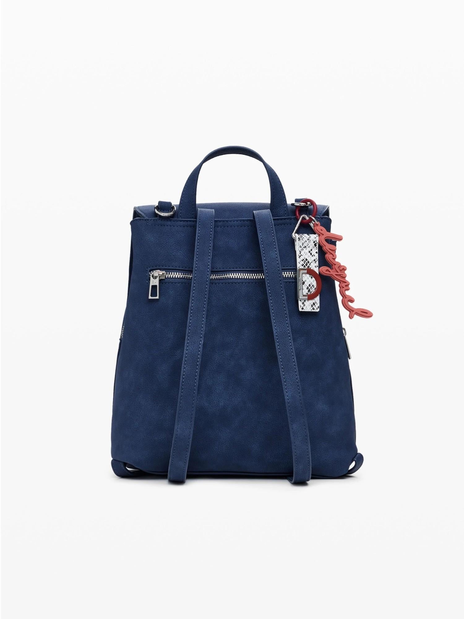 Desigual Zaino con patta piccola incisa Donna Blu 25WAKP34 5031 DESIGUAL