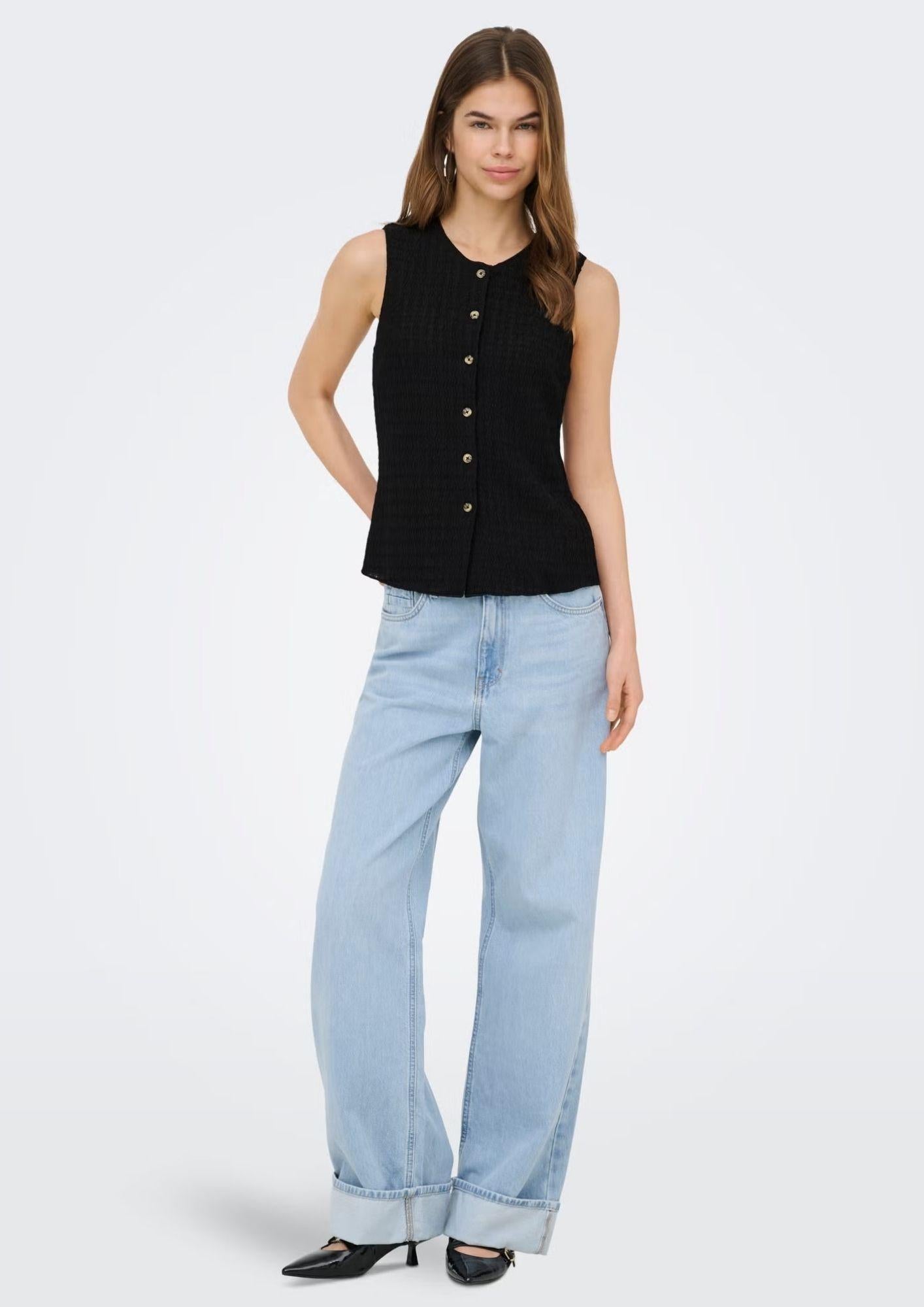 Only Top Donna Ilse Nero 15374601 Black ONLY