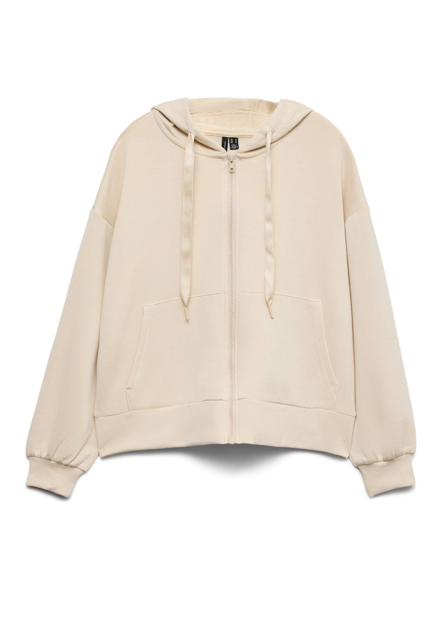 Vero Moda Felpa Cardigan Donna Bianco Avena 10339412 Oatmeal VERO MODA