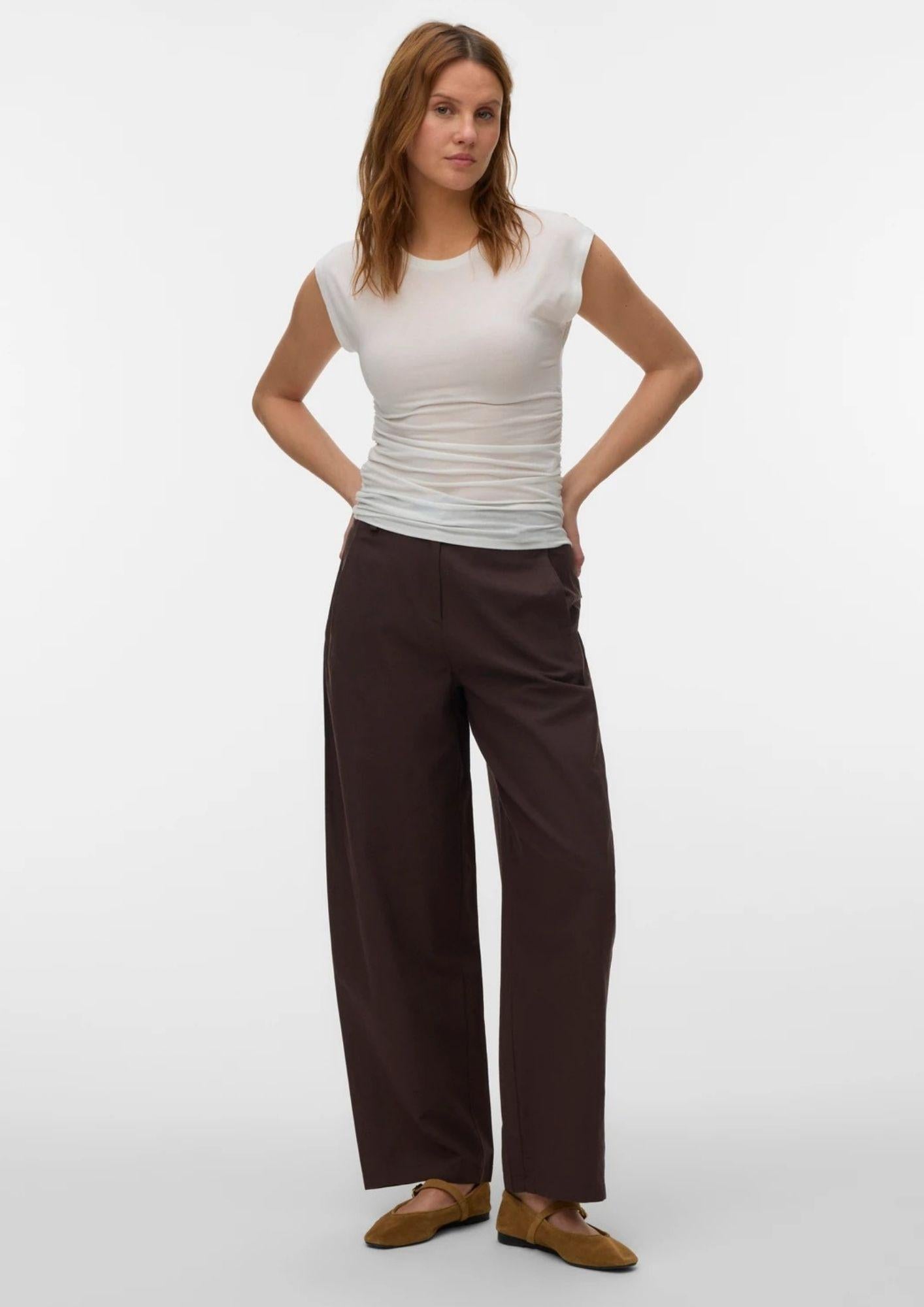 Vero Moda T-Shirt Donna Avasarah Bianca 10342876 Snow White VERO MODA