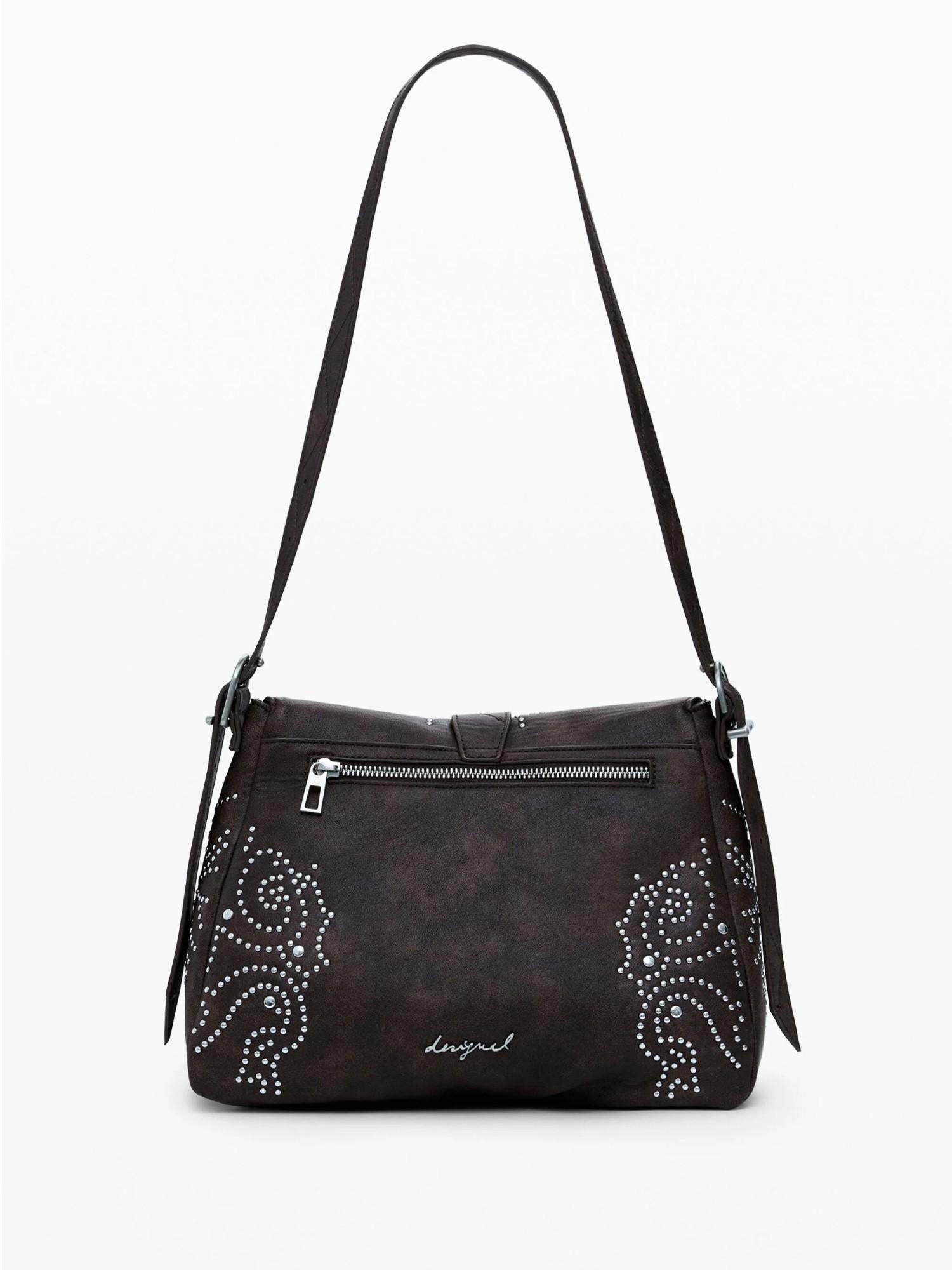 Desigual Borsa effetto pelle con fibbia media Donna Marrone 25WAXP34 6009 DESIGUAL