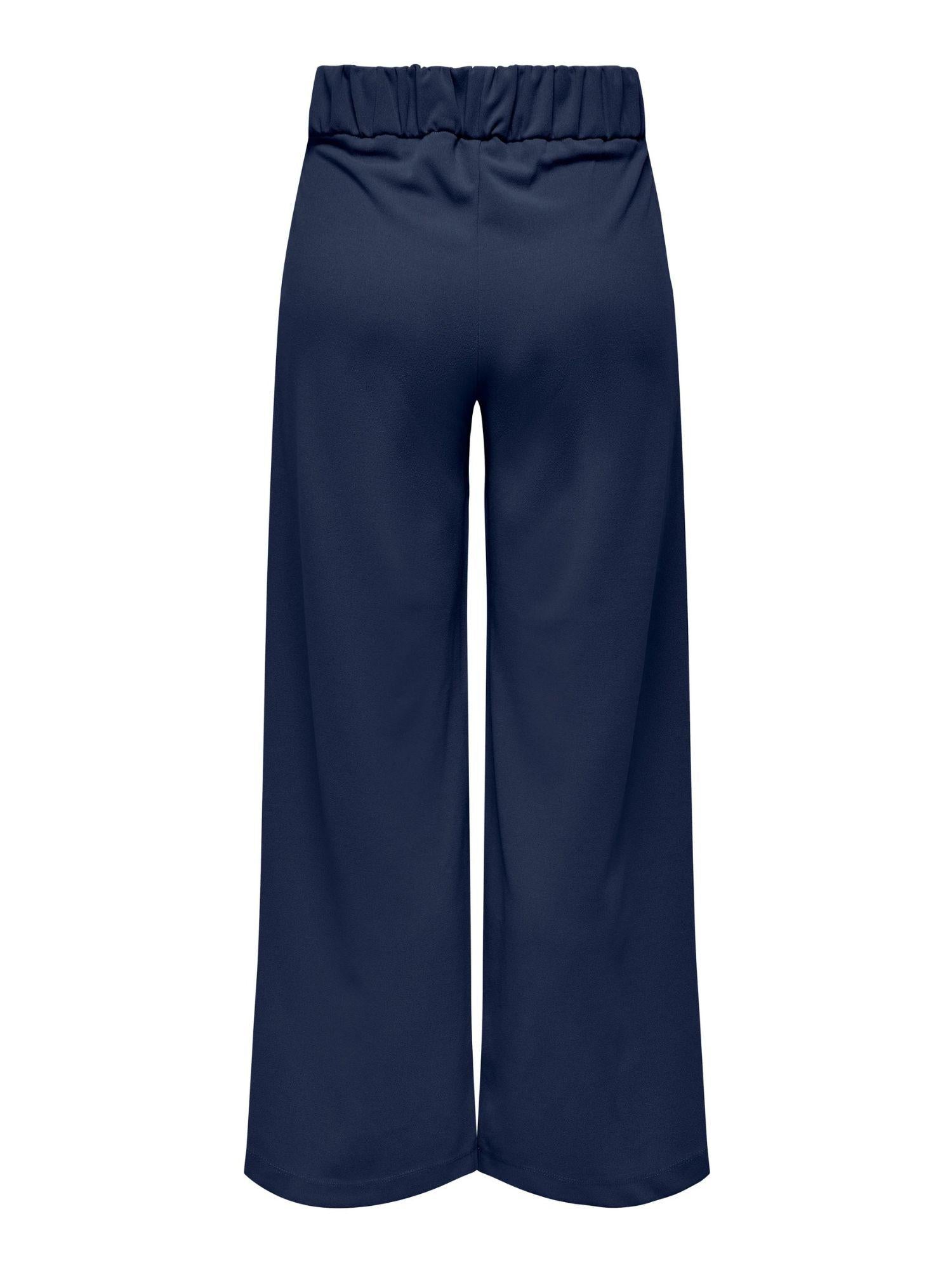 Jacqueline De Yong Pantaloni A Gamba Larga Donna Geggo Wide Leg Fit Black Iris 15208430 Black Iris BLACK BUTTONS JACQUELINE DE YONG