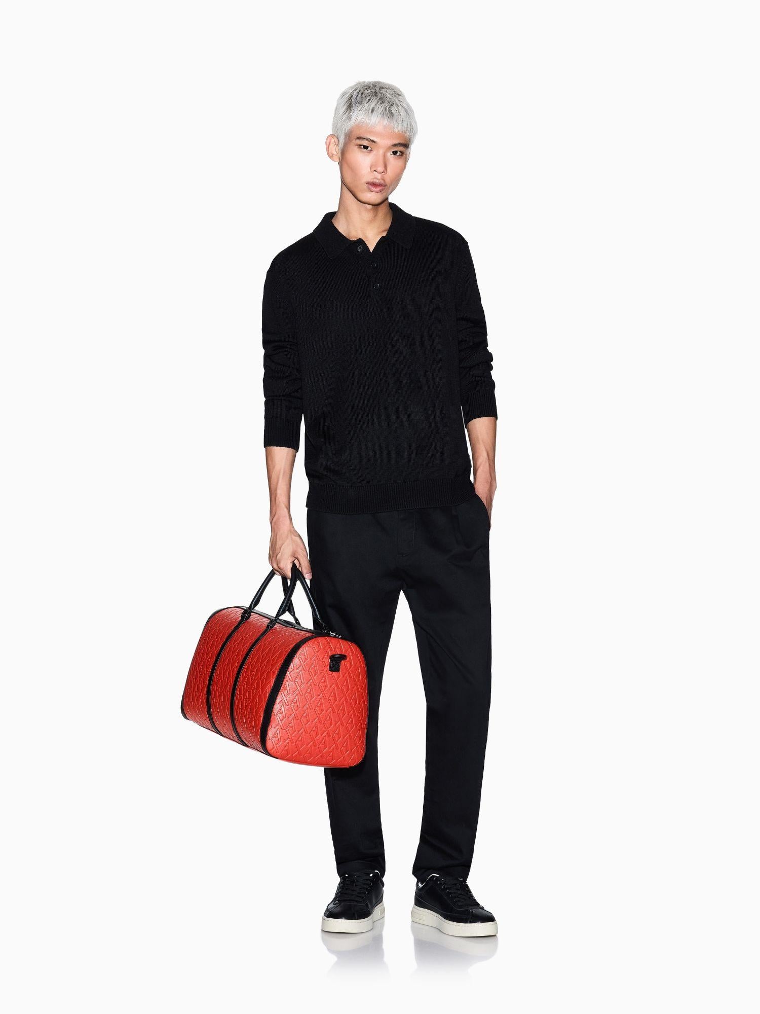 Armani Exchange Polo Uomo in Maglia di Lana e Cotone Nero Elegante XM001915 AF14008 UC001 ARMANI EXCHANGE