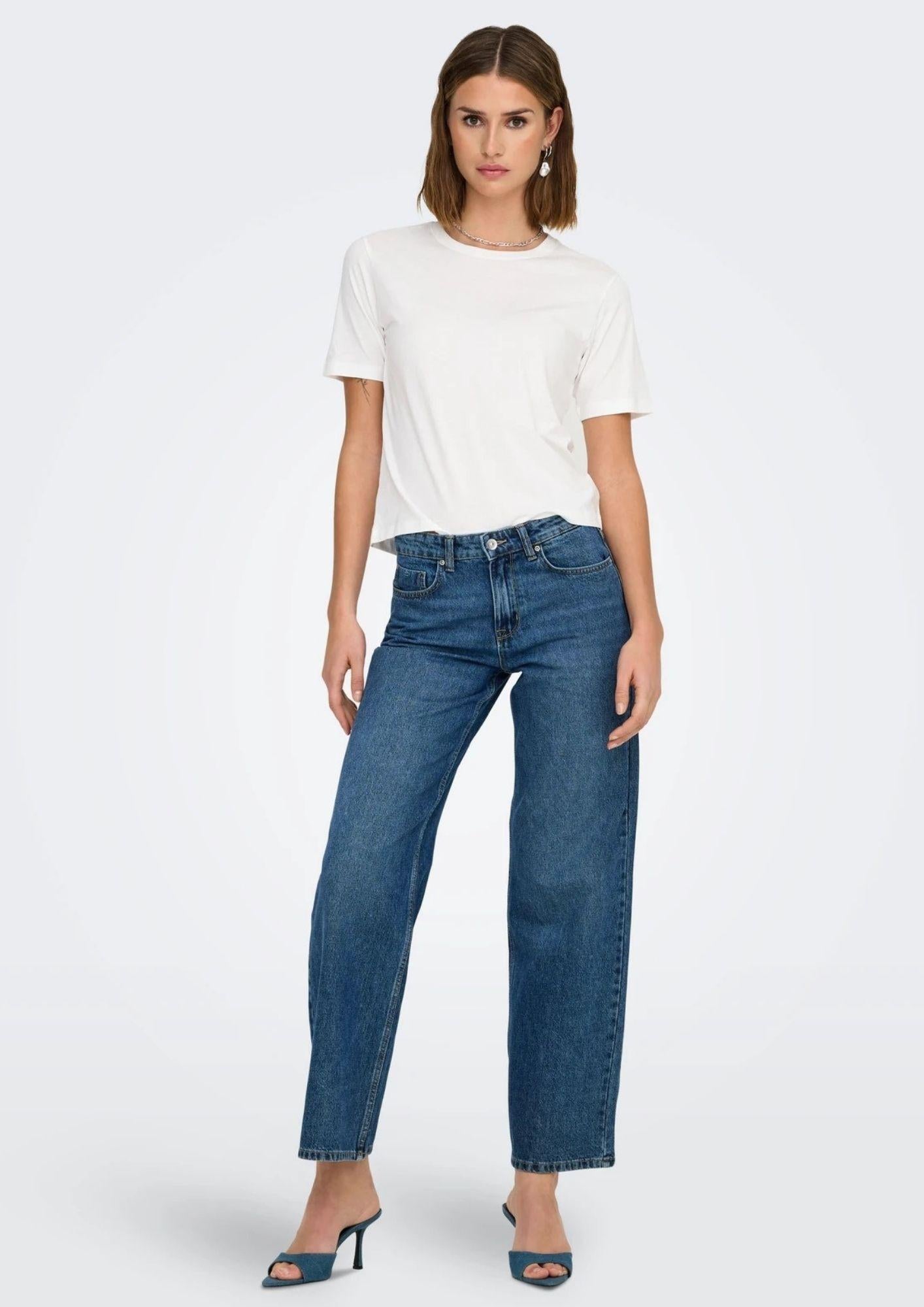 Jacqueline De Yong T-Shirt Donna Rex Bianca 15344612 Cloud Dancer JACQUELINE DE YONG