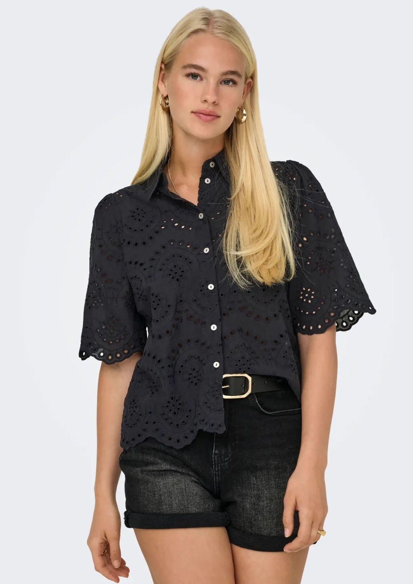 Only Camicia Donna Valais Nero 15351106 Black ONLY