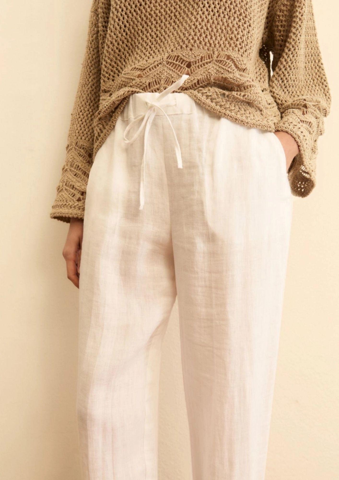 Emme Marella Pantalone Donna Emmsauna Bianco 2615131232200 003 EMME MARELLA
