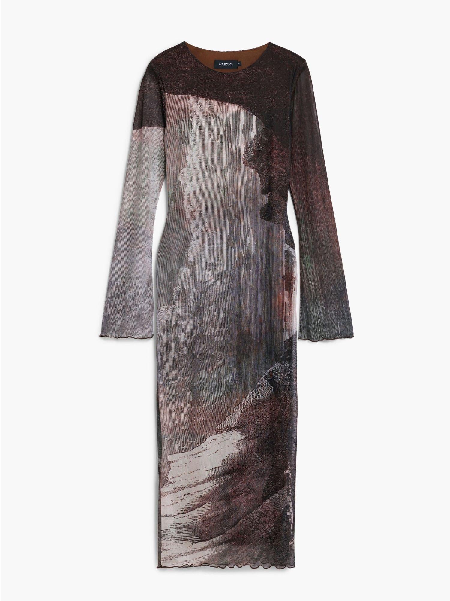 Desigual Vestito disegnato da Mr. Christian Lacroix Donna Marrone 25WWVK01 6044 DESIGUAL