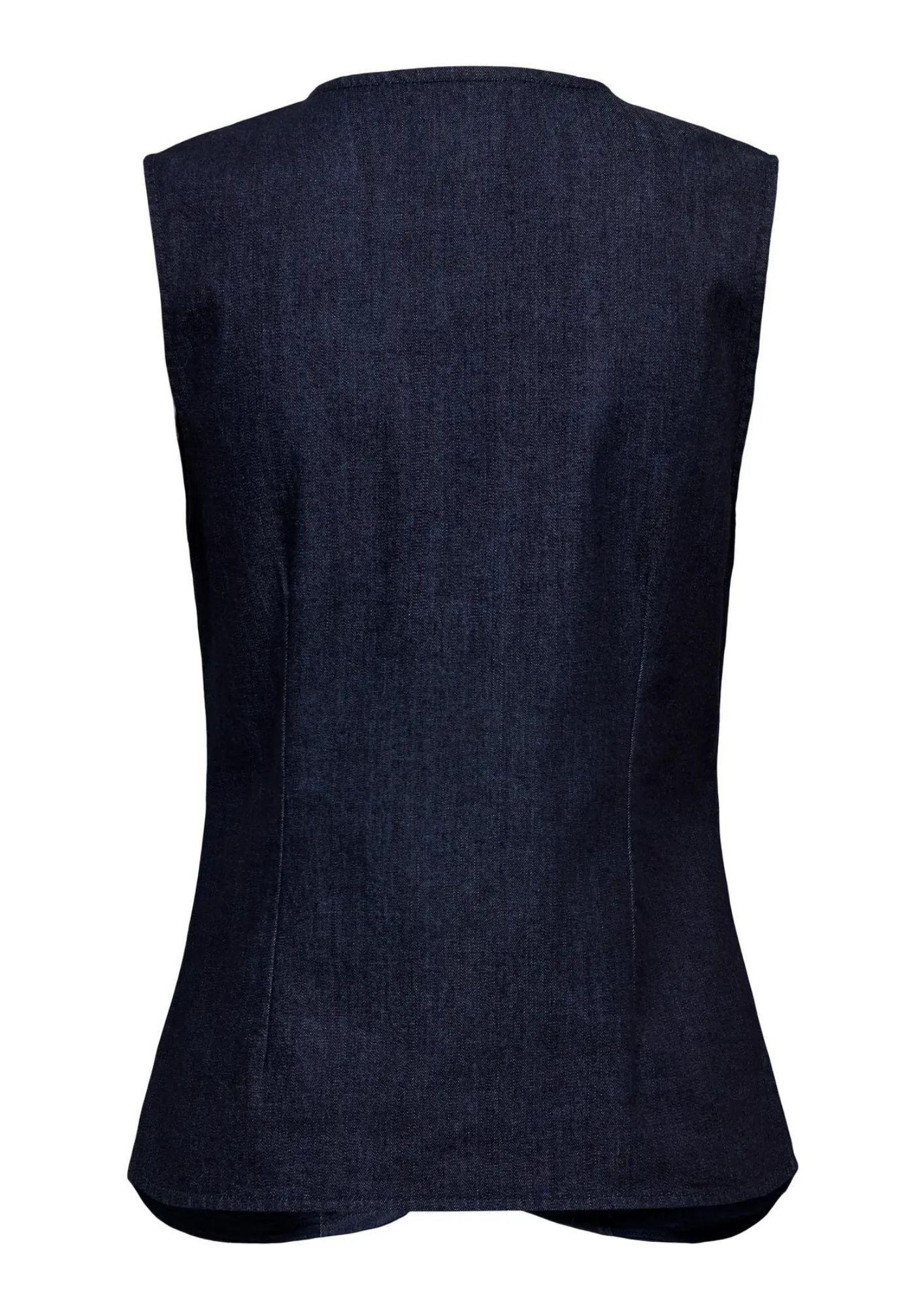 Only Gilet Donna Ashby Blu Denim Scuro 15364571 Dark Blue Denim ONLY