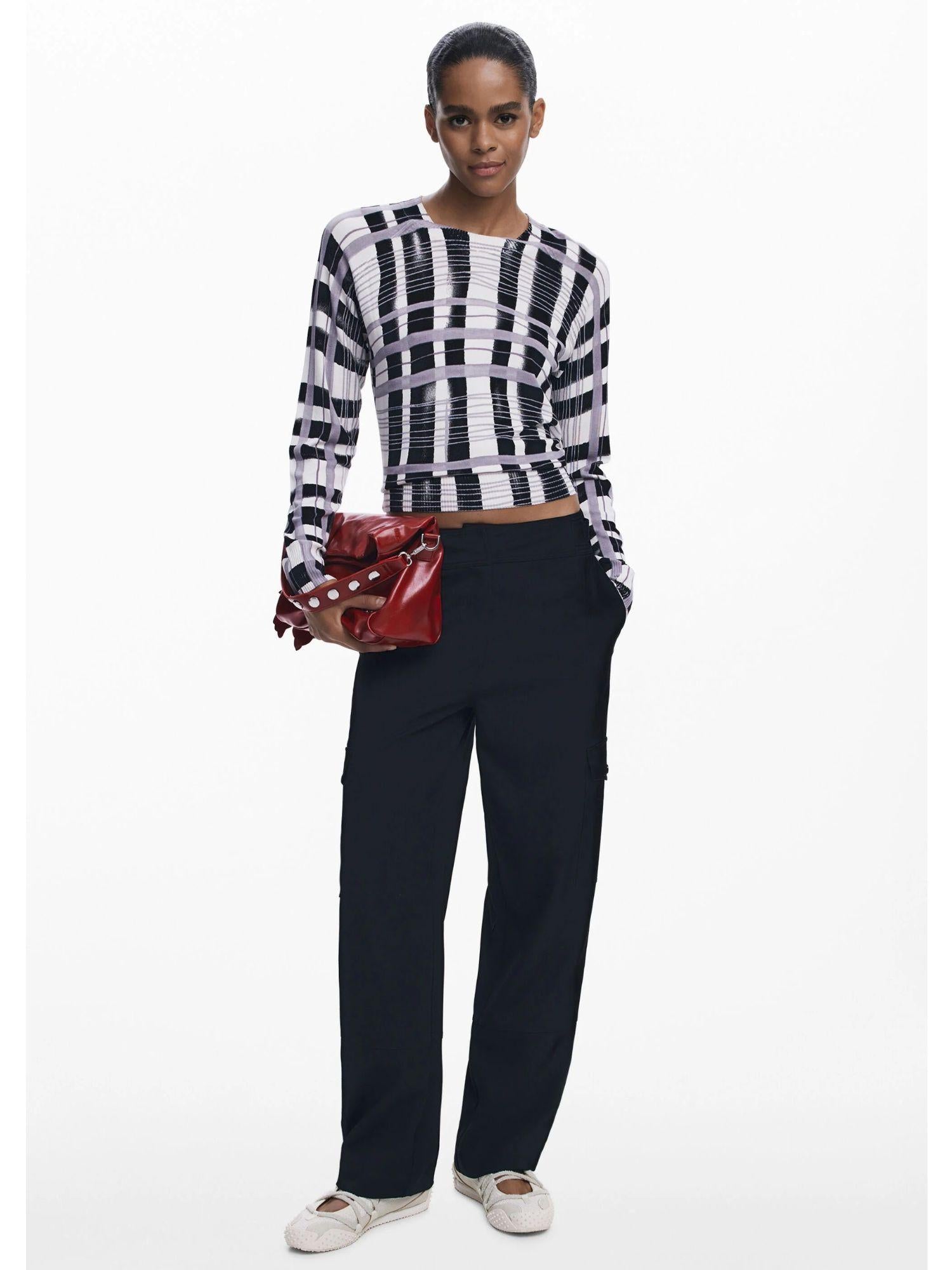 Desigual Maglione a righe mikado Donna Bianco 25WWJF41 2000 DESIGUAL