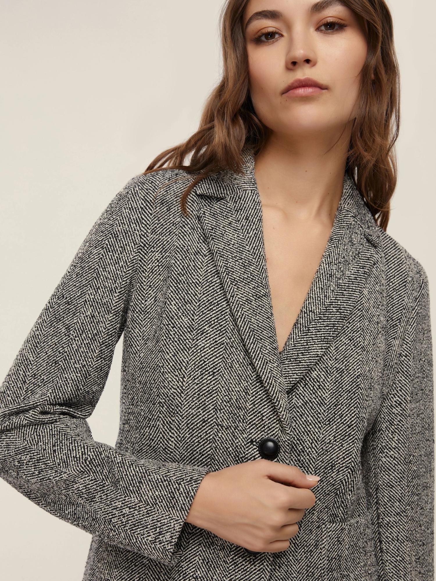 Emme Marella Giacca in stuoia Donna Dear Nero bianco 2525046061200 001 EMME MARELLA