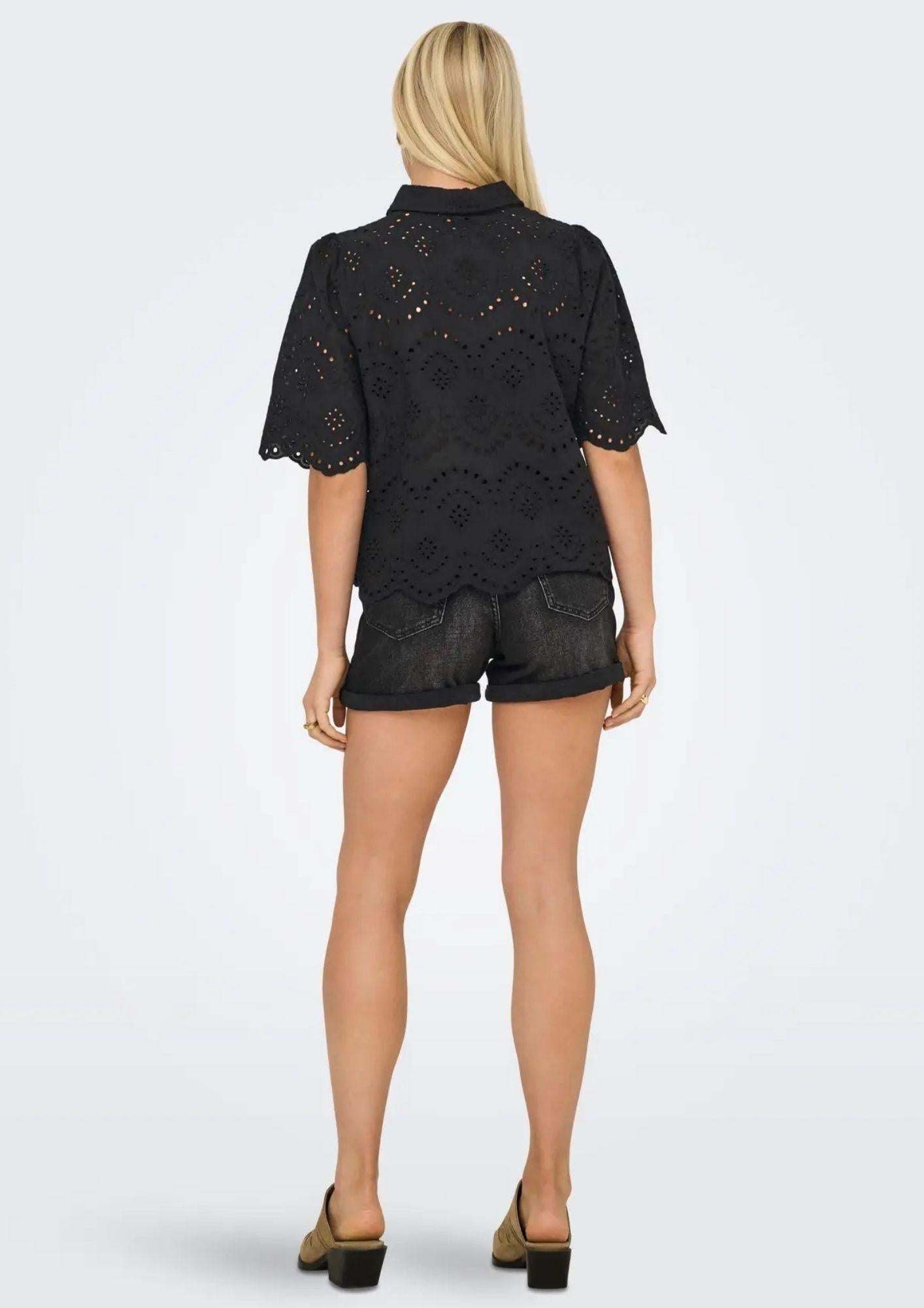 Only Camicia Donna Valais Nero 15351106 Black ONLY
